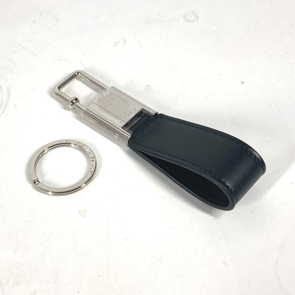 Salvatore Ferragamo Salvatore Ferragamo Logo Bag Charm Keychain Leather Men Black Size ONE SIZE - 1 Thumbnail