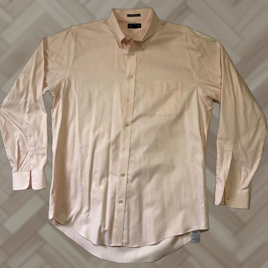 Lands' End Lands' End Button Shirt Men 16X36 Long Sleeve Pink Solid Dress Shirt Non-Iron Pockets Big & Tall Men’s Shirt Size US L / EU 52-54 / 3 - 1 Thumbnail