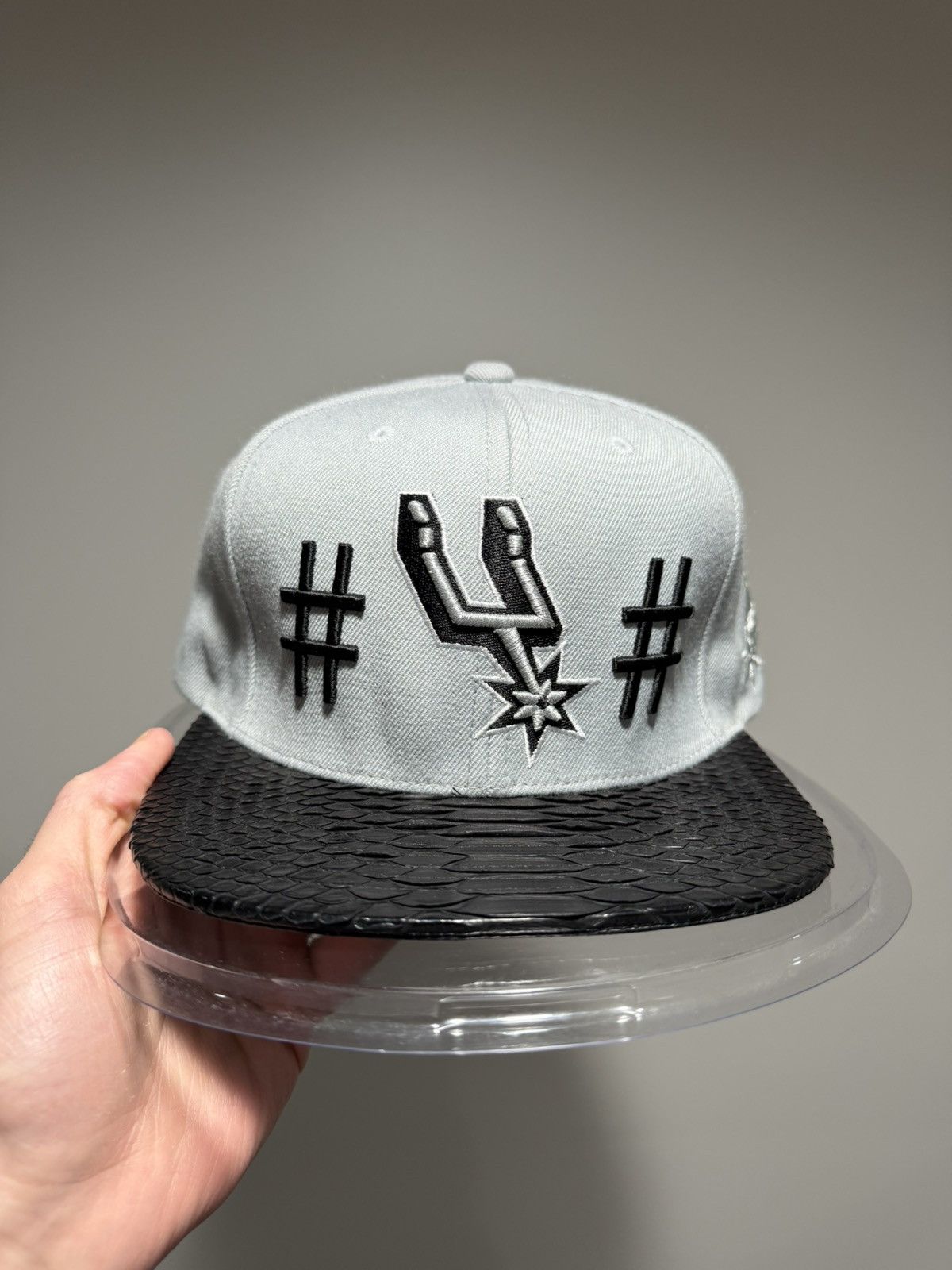 Just Don × Mitchell & Ness × Rsvp Gallery Just Don M&N x Been Trill San Antonio Spurs Gray Python Hat Size ONE SIZE - 12 Thumbnail