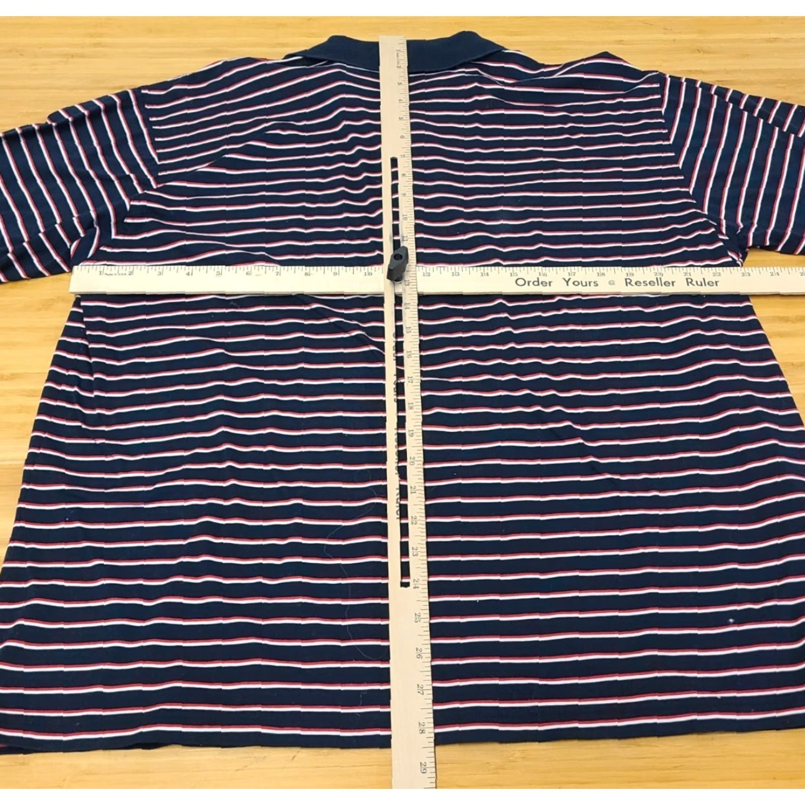 Vintage Masters Collection Polo Shirt Striped Augusta Black Red XL Men Size US XL / EU 56 / 4 - 5 Thumbnail