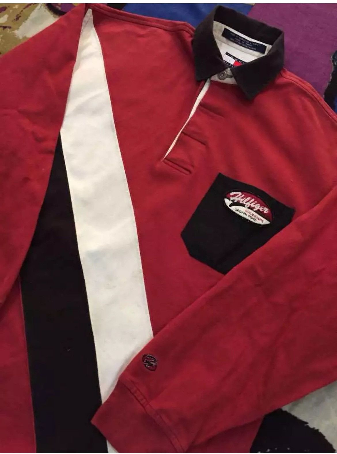 Tommy Hilfiger Vintage Tommy Hilfiger 90’s Motorcycle Ugly Big Logo BackHit Size US S / EU 44-46 / 1 - 5 Thumbnail