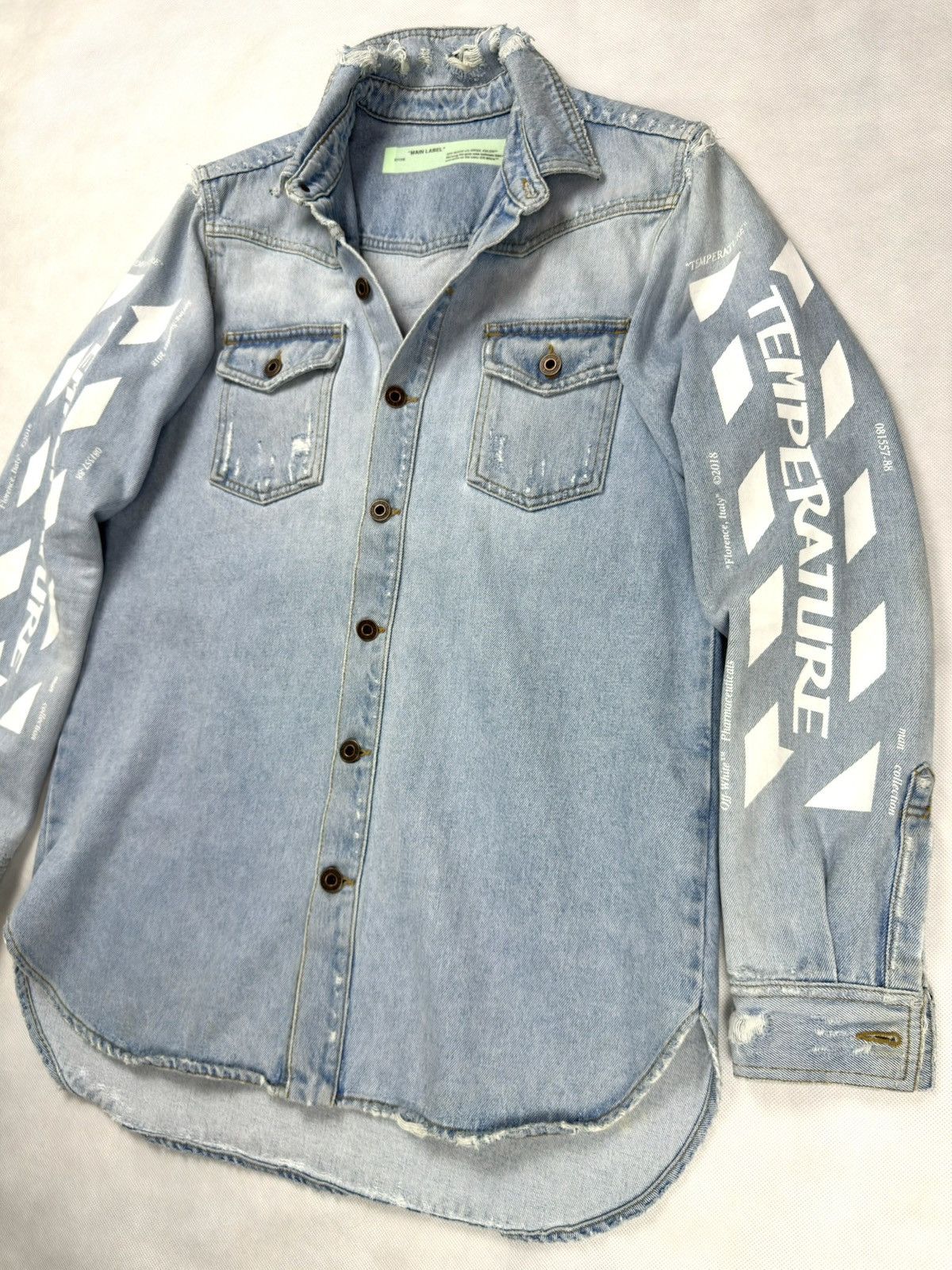 Off-White Off-White Temperature 2018 denim shirt jacket S Size US S / EU 44-46 / 1 - 4 Thumbnail