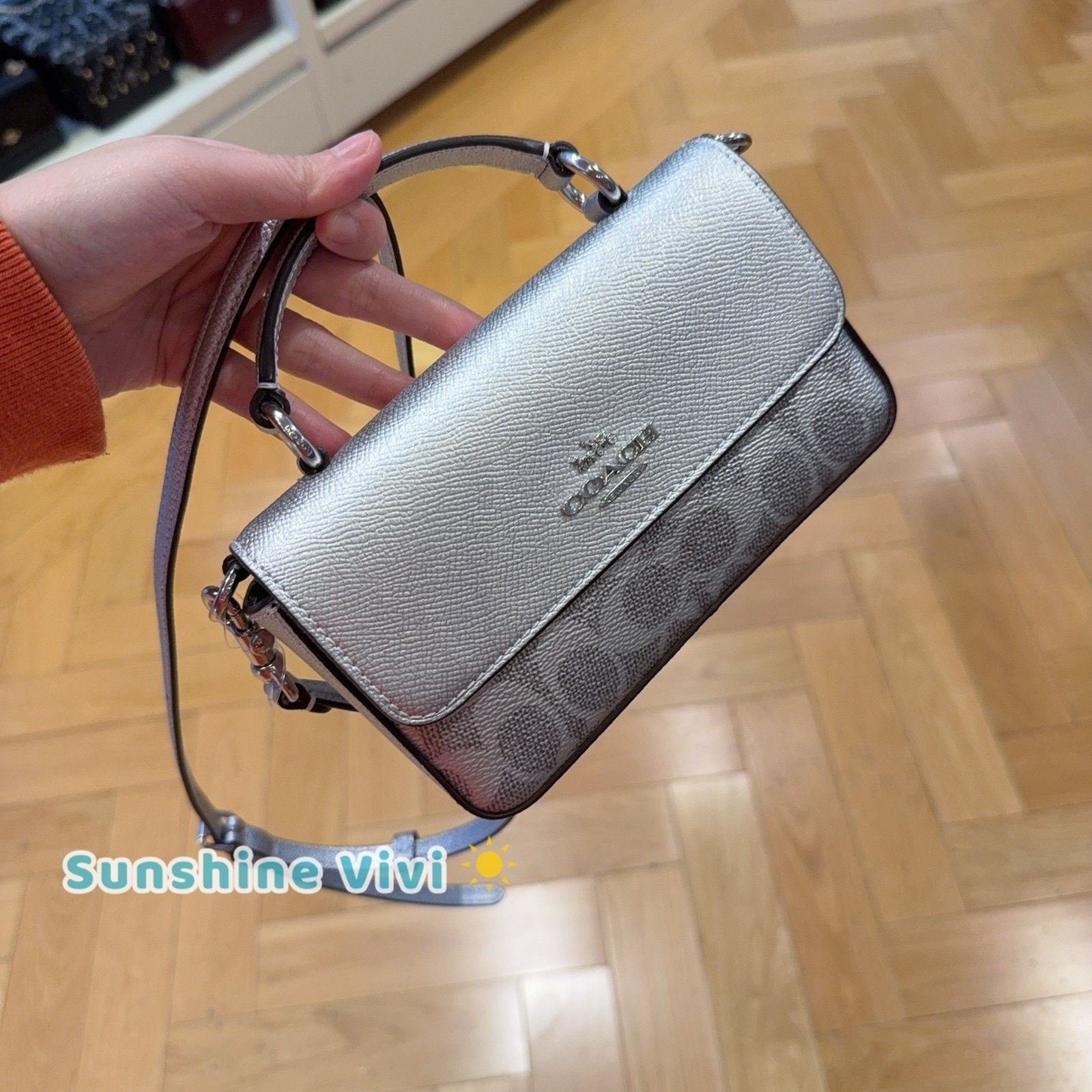Coach NWT Coach Mini Josie Top Handle Bag Canvas CCK68 Gray/Silver Size ONE SIZE - 6 Thumbnail