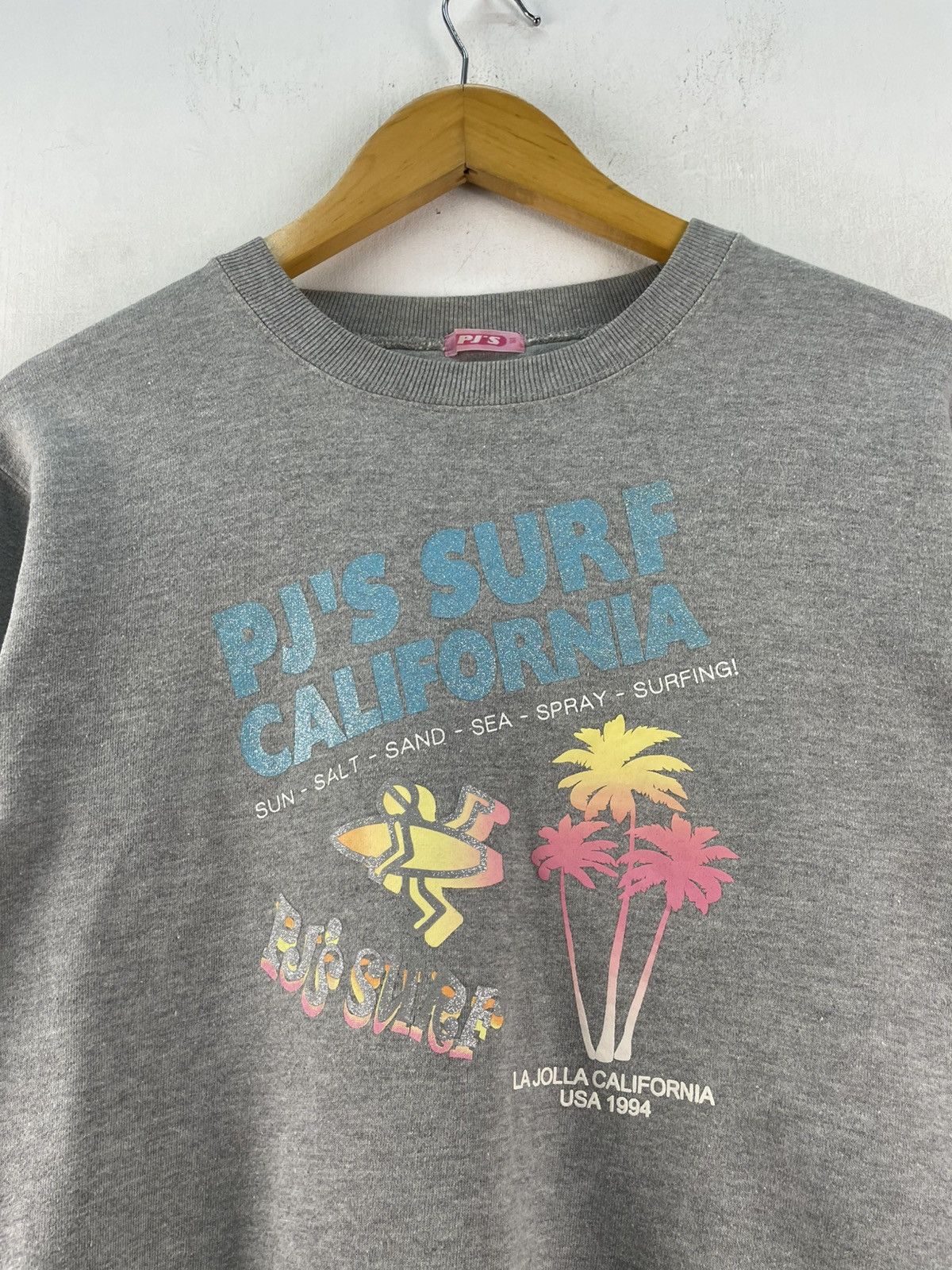 Vintage Vintage 90s Pj Surf California Sweatshirt Hawaii Beach Size US S / EU 44-46 / 1 - 4 Thumbnail