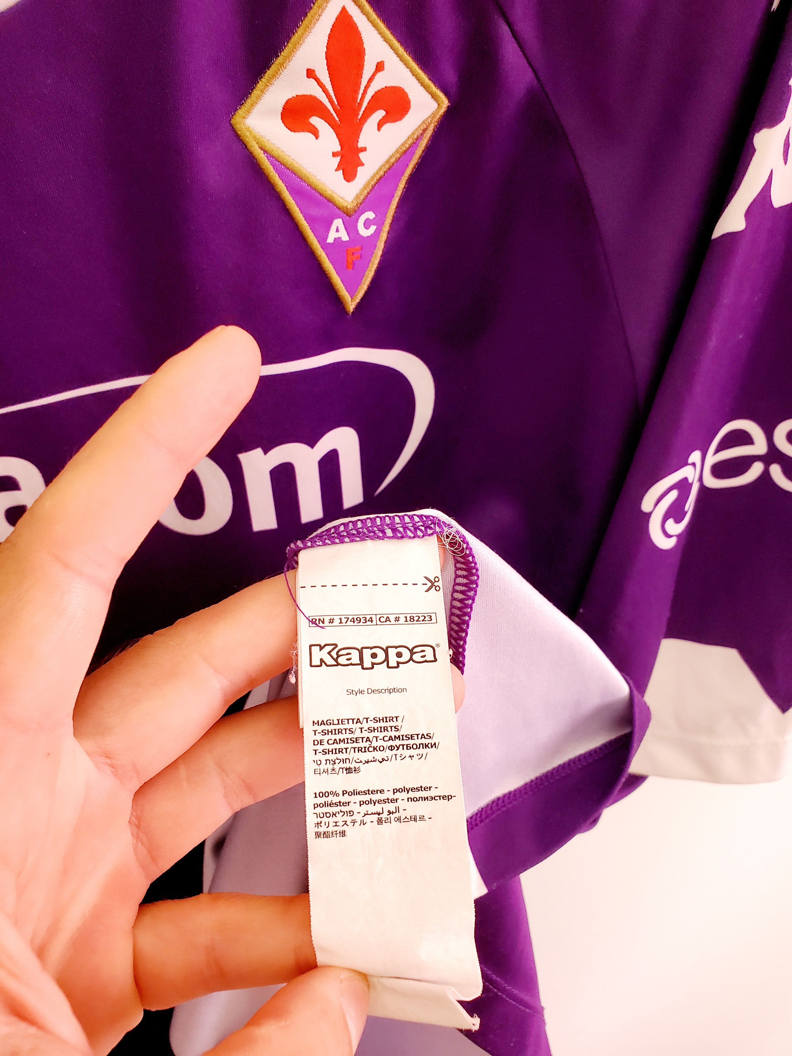Kappa Fiorentina Home football shirt 2020 - 2021 Jersey size L Size US L / EU 52-54 / 3 - 4 Thumbnail