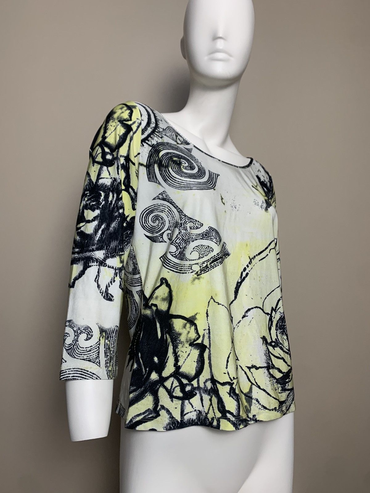 If Six Was Nine × Jean Paul Gaultier × Roberto Cavalli VINTAGE PRINTED ROBERTO CAVALLI TOP Y2K Size M / US 6-8 / IT 42-44 - 3 Thumbnail
