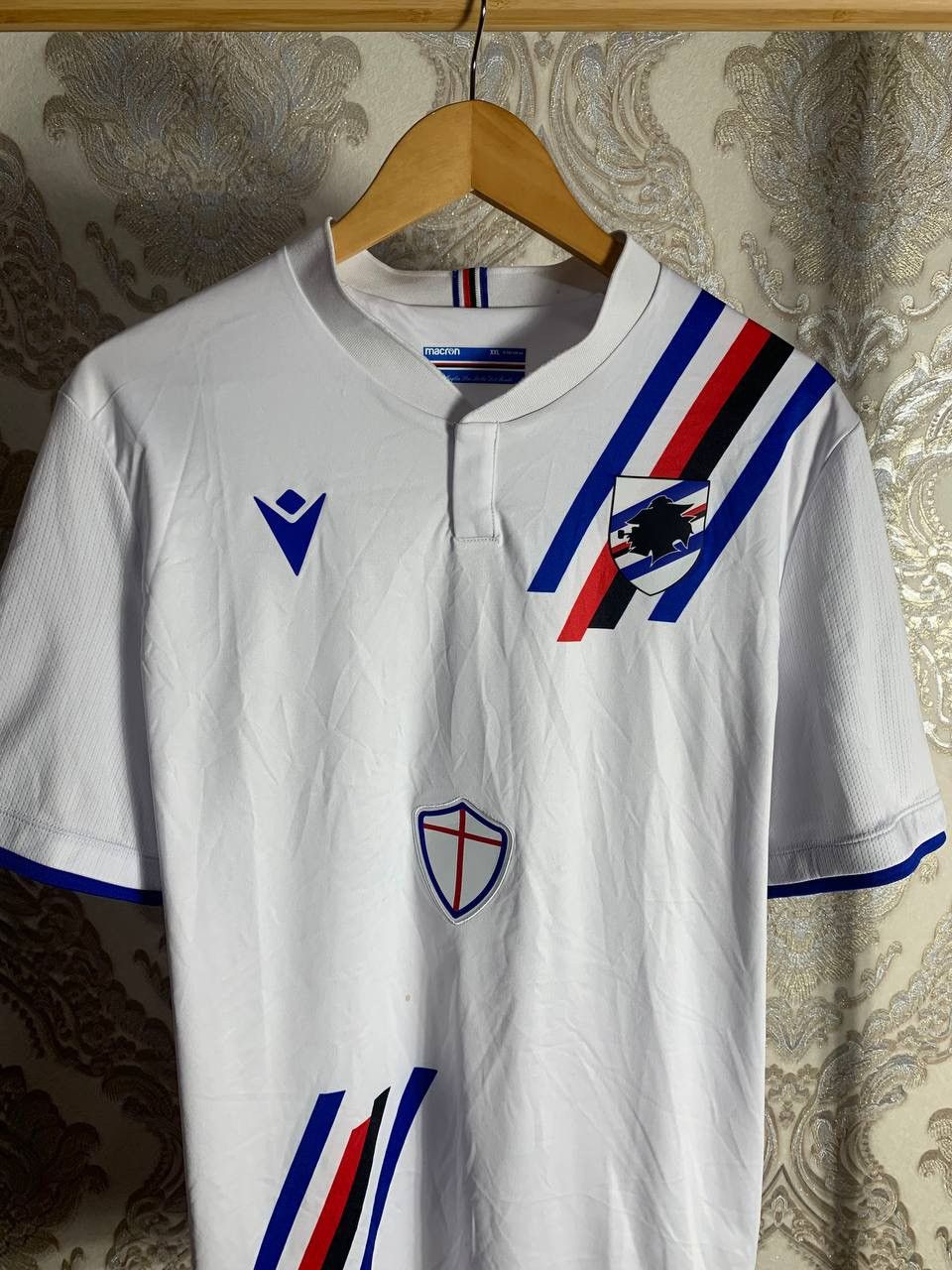 Macron VINTAGE MACRON FC SAMPDORIA ITALY RETRO SOCCER JERSEY Y2K Size US XXL / EU 58 / 5 - 2 Thumbnail