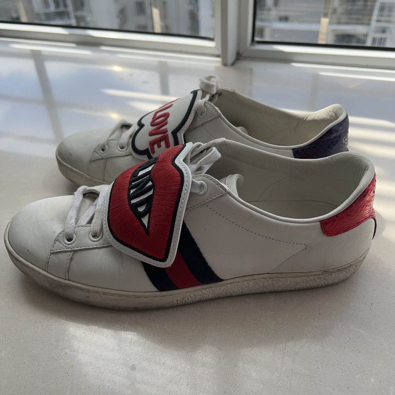 Gucci Gucci ACE Leather Fashion Sneakers for Women 0079 Size US 8.5 / IT 38.5 - 1 Thumbnail