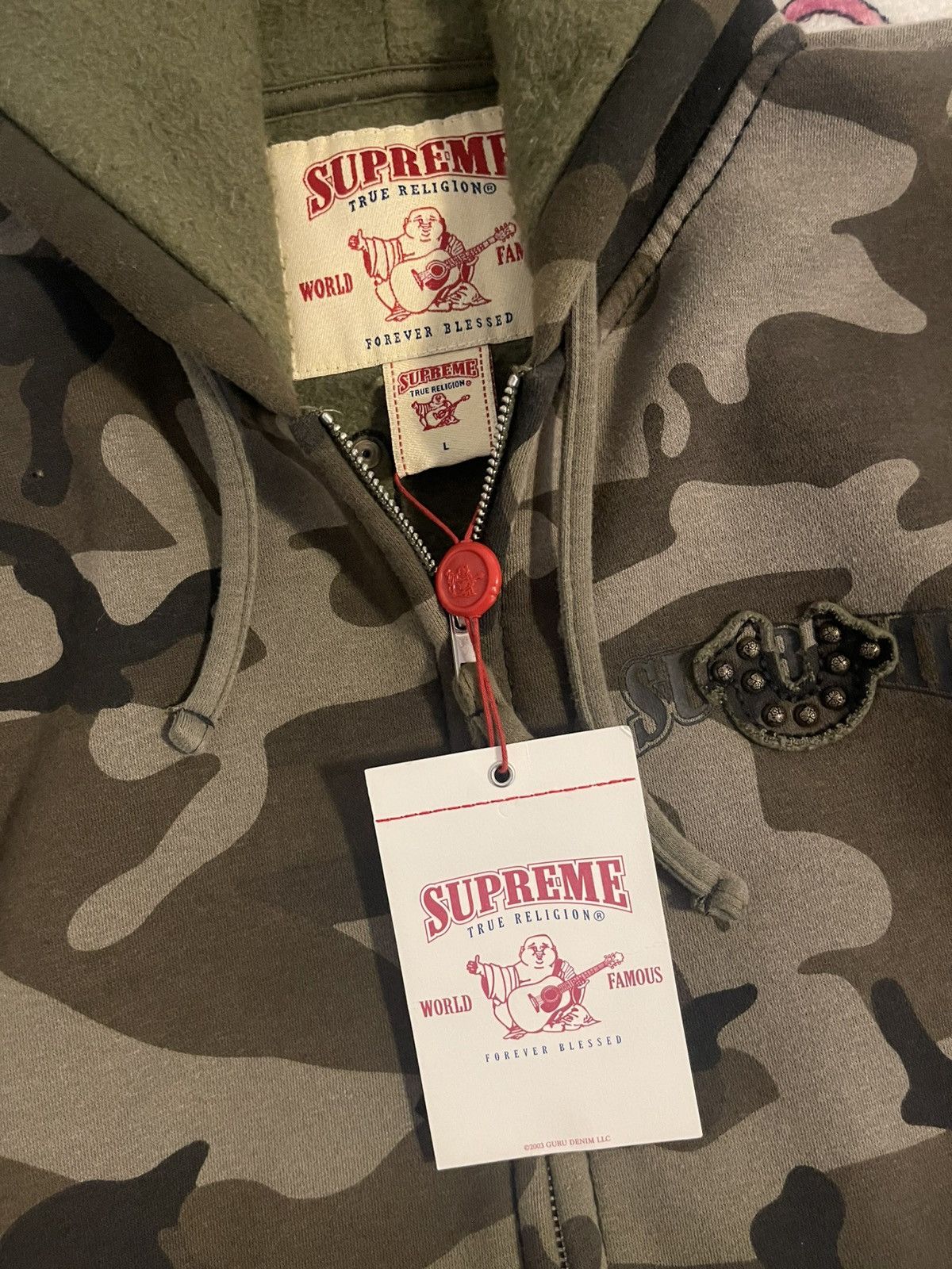 Supreme × True Religion Supreme x True Religion Camo Zip Up Sweatshirt Size US L / EU 52-54 / 3 - 1 Thumbnail