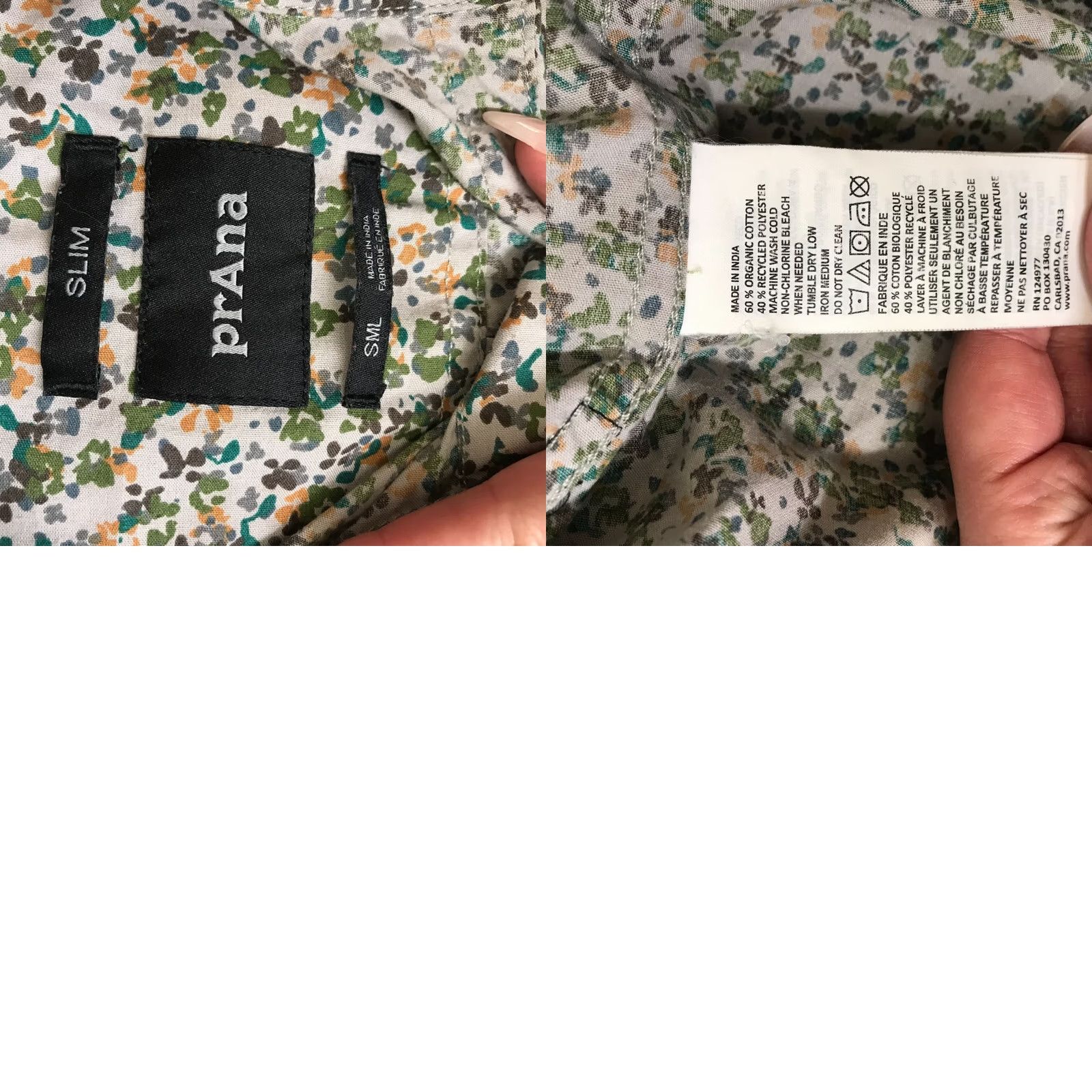Prana PRANA Womens Small Multicolor Floral Short Sleeve Organic Cotton Top Shirt Button Up Size S / US 4 / IT 40 - 8 Thumbnail