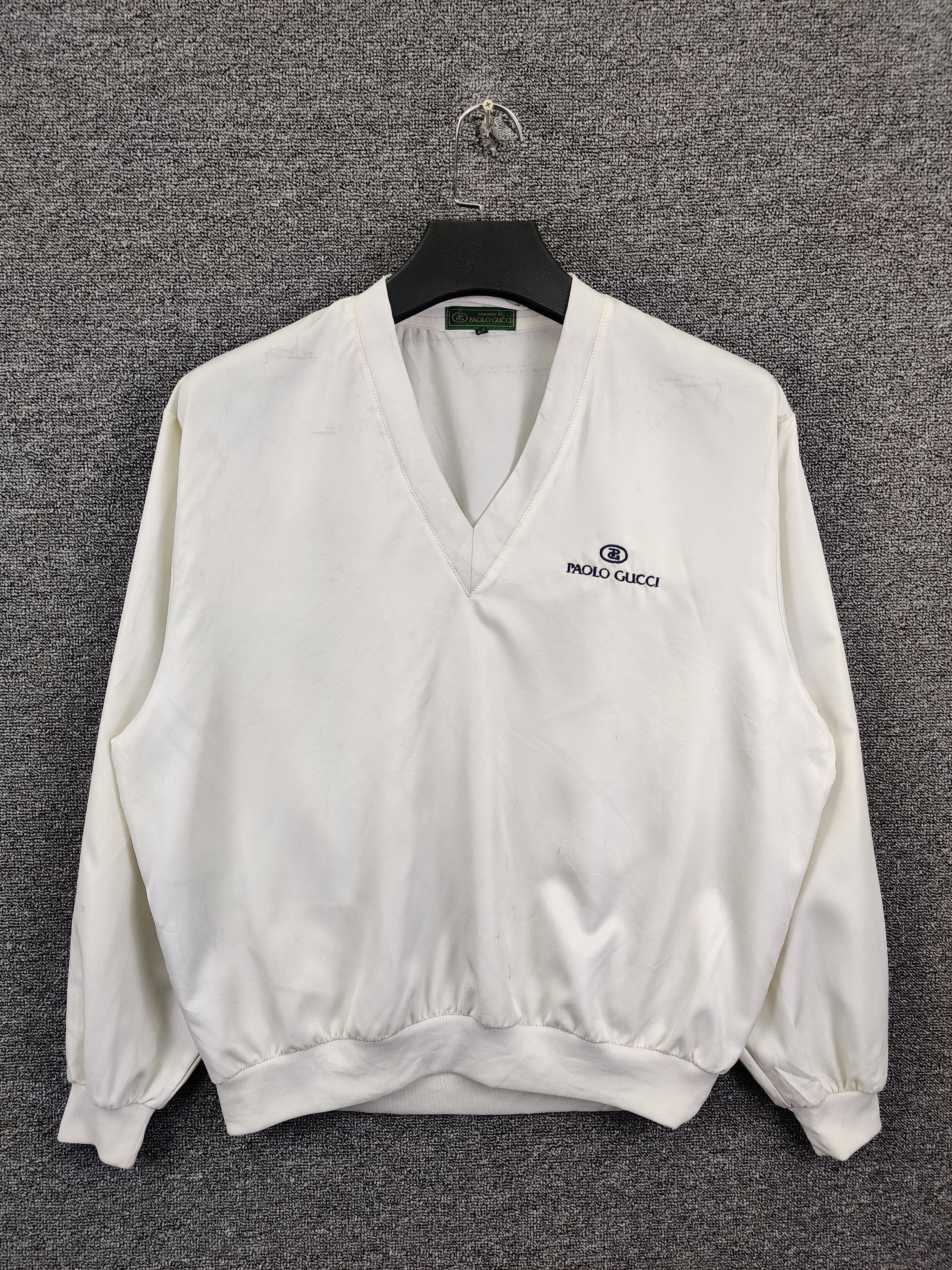 Paolo Gucci Vintage Paolo Gucci V Neck Windbreaker Jacket Size US L / EU 52-54 / 3 - 1 Thumbnail