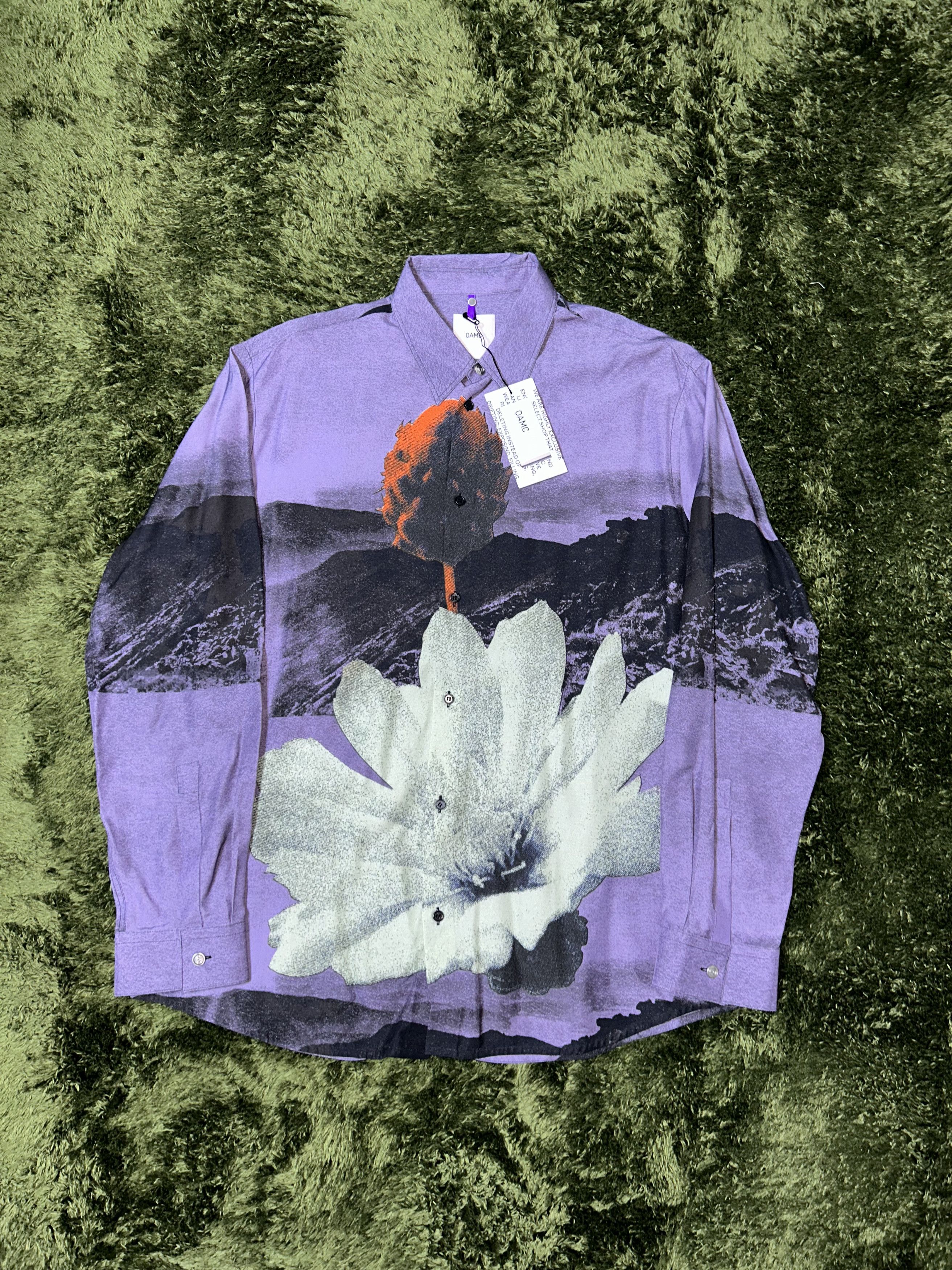 OAMC [XL] OAMC floral relaxed fit shirts purple Size US XL / EU 56 / 4 - 1 Thumbnail