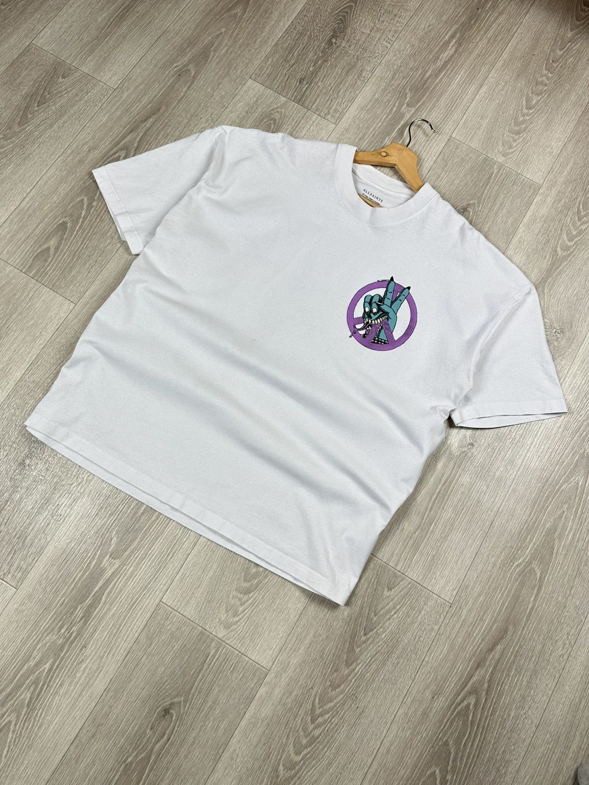 Allsaints Allsaints Activist Big Crazy Logo Oversized Crew T-Shirt Size US XXL / EU 58 / 5 - 3 Thumbnail