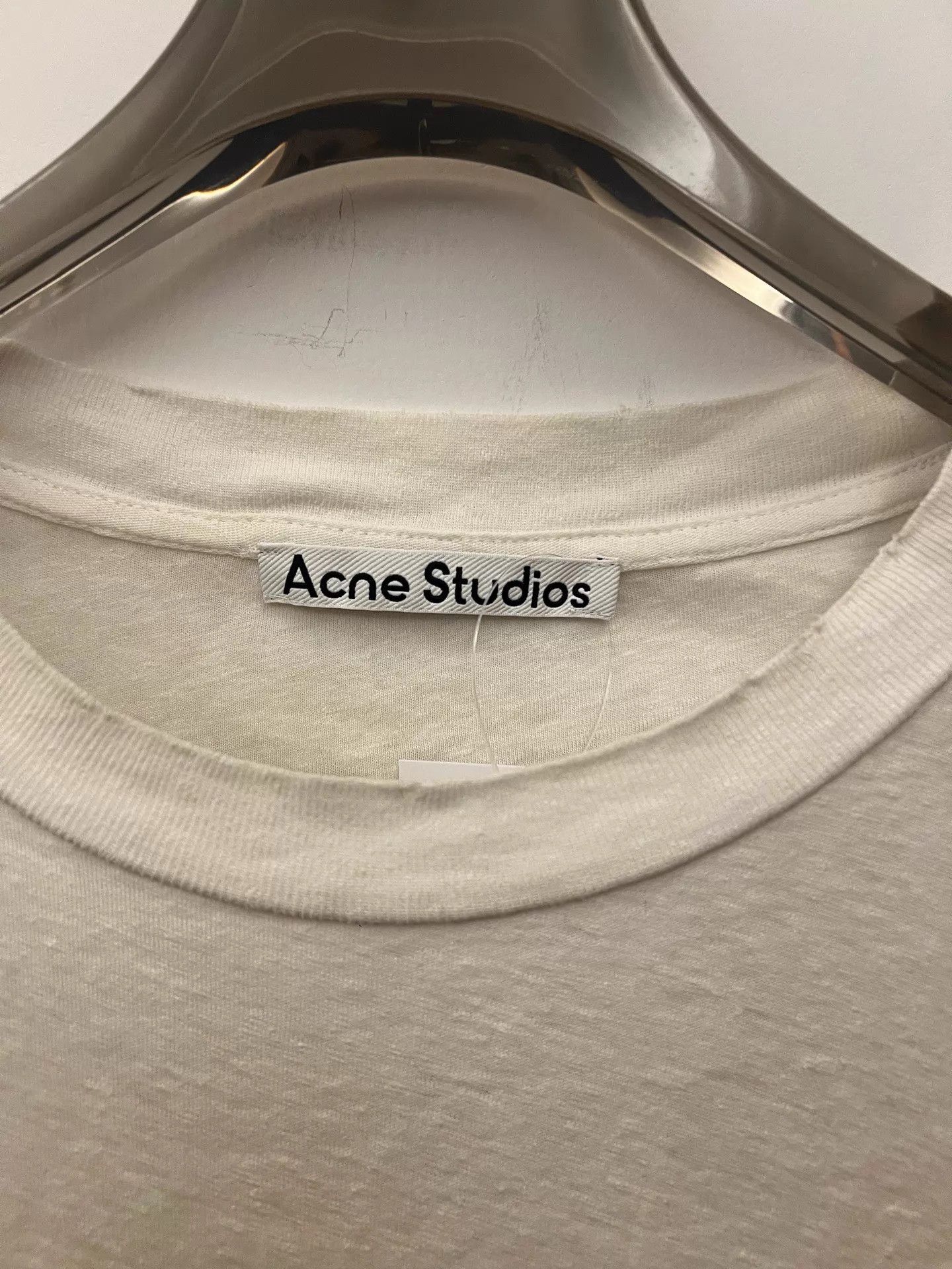 Acne Studios Acne SS23 1996 Vintage Logo LS Crew Neck Tee White S Unisex Size US S / EU 44-46 / 1 - 2 Thumbnail