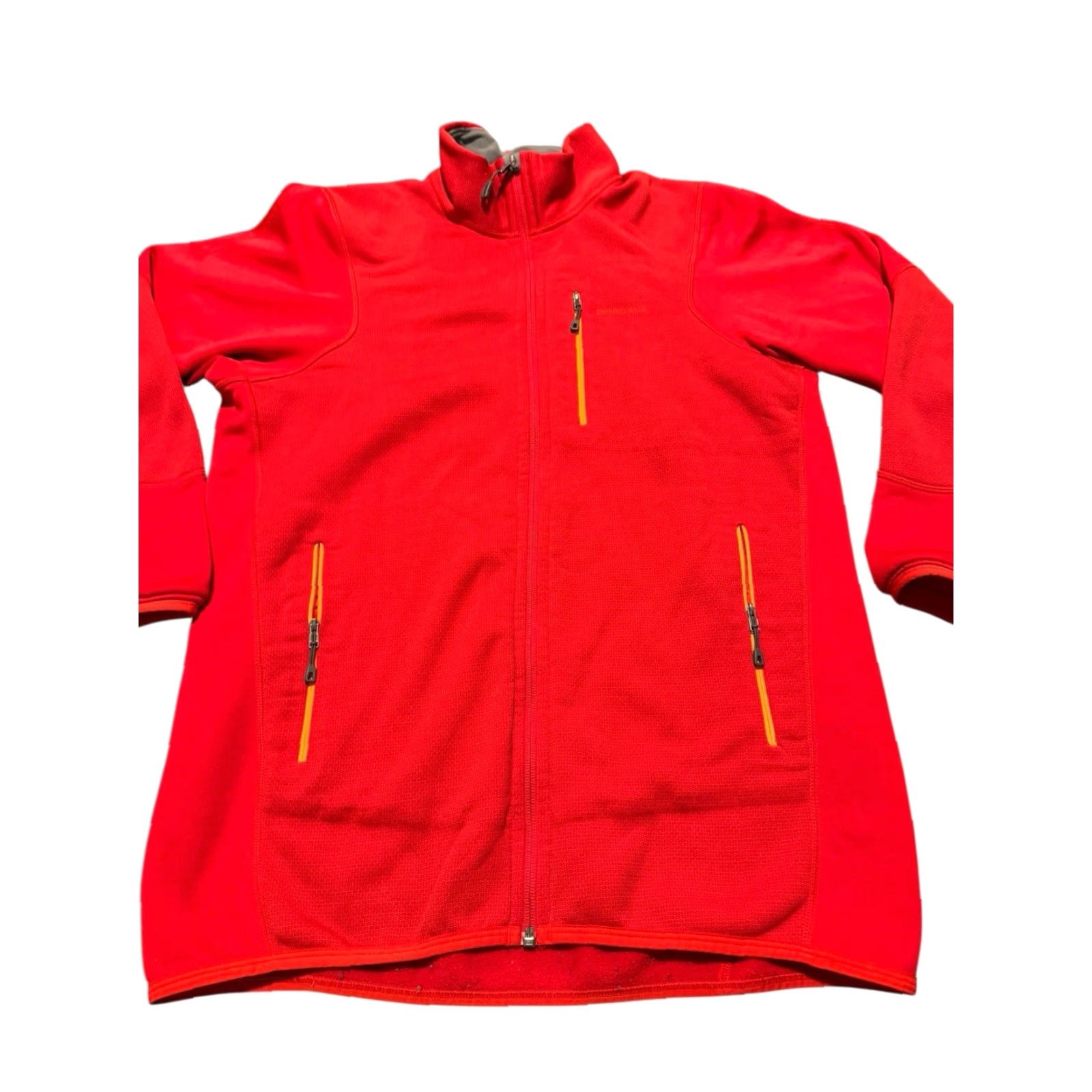 Patagonia Patagonia Jacket Men R1 Full-Zip Fleece Red Large Polartec Power Dry Grid Zip Pocket Zipper Logo Windbreaker Outdoor Casual Travel Scarf? Size US L / EU 52-54 / 3 - 4 Thumbnail