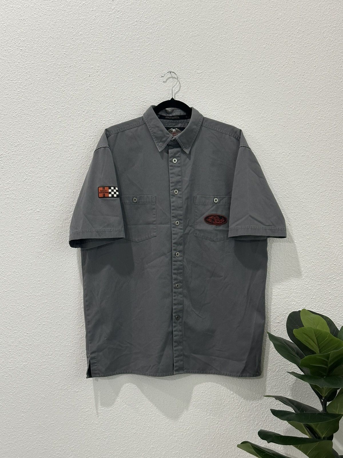 Harley Davidson Vintage Harley Davidson Motorcycle Hog Embroidered Mechanic Size US L / EU 52-54 / 3 - 3 Thumbnail
