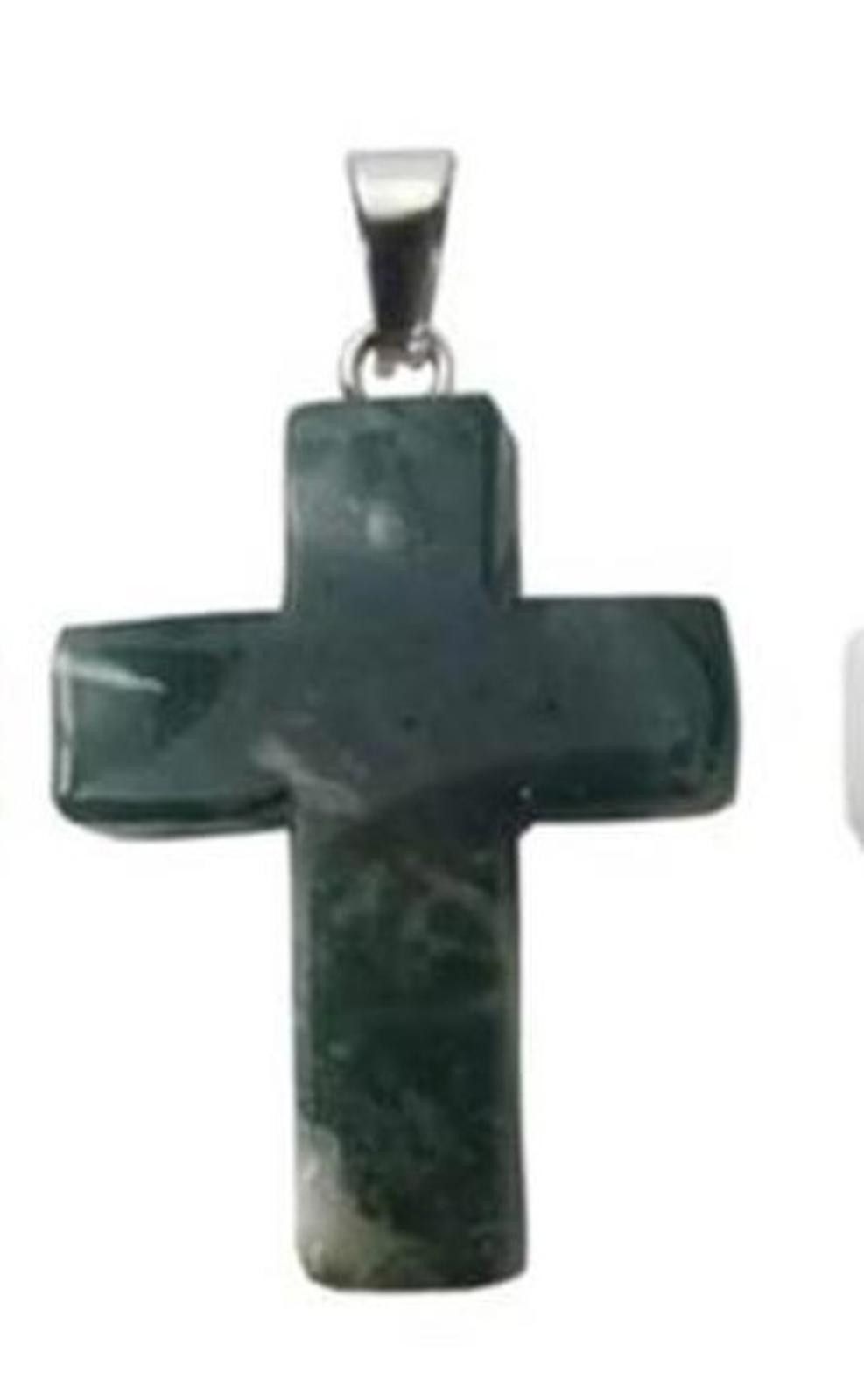 Genetic Manipulation Shinichiro Kuriya Cross Quartz Crystal Charm Pendant Necklace Unisex Green Size ONE SIZE - 1 Thumbnail