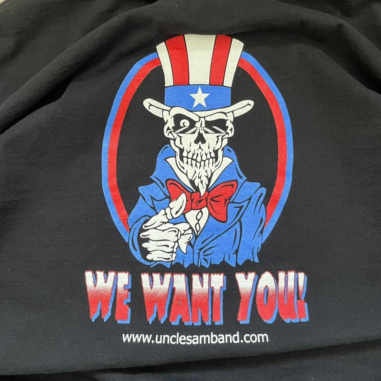 Band Tees × Vintage Vintage Y2K 90's Uncle Sam Heavy Metal Band Graphic Tee Size US XL / EU 56 / 4 - 3 Thumbnail
