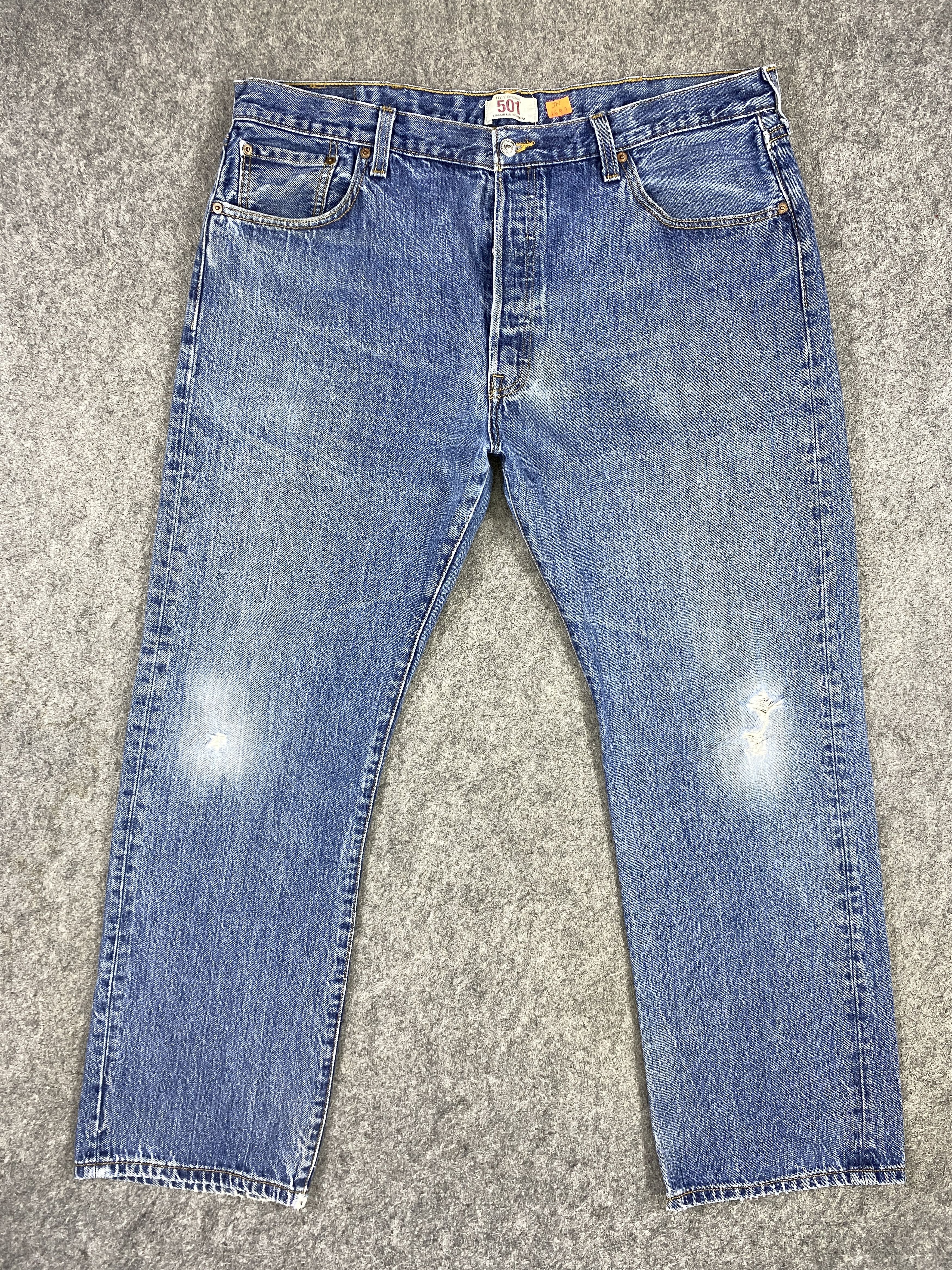 Levi's Distressed Blue Vintage Levi's 501 39x29.5 Denim -JN1657 Size US 39 - 1 Thumbnail