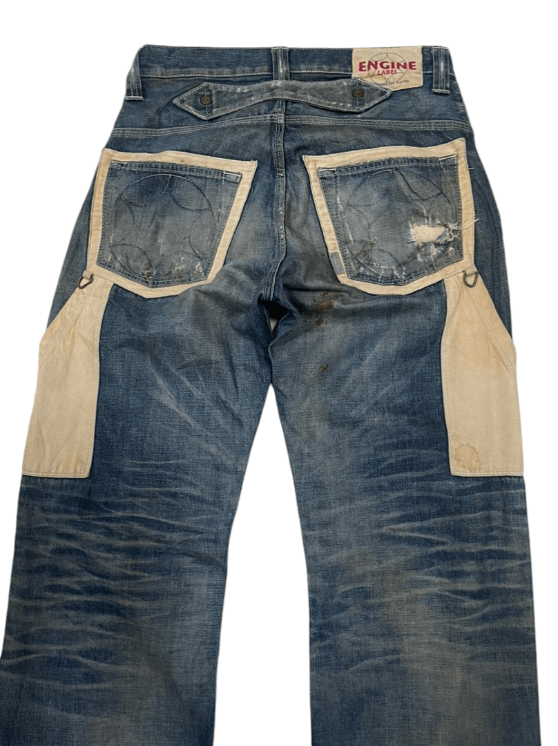 Japanese Brand 💥Flared Kapital Style Engine Label Japanese Denim💥 Size US 31 - 5 Thumbnail