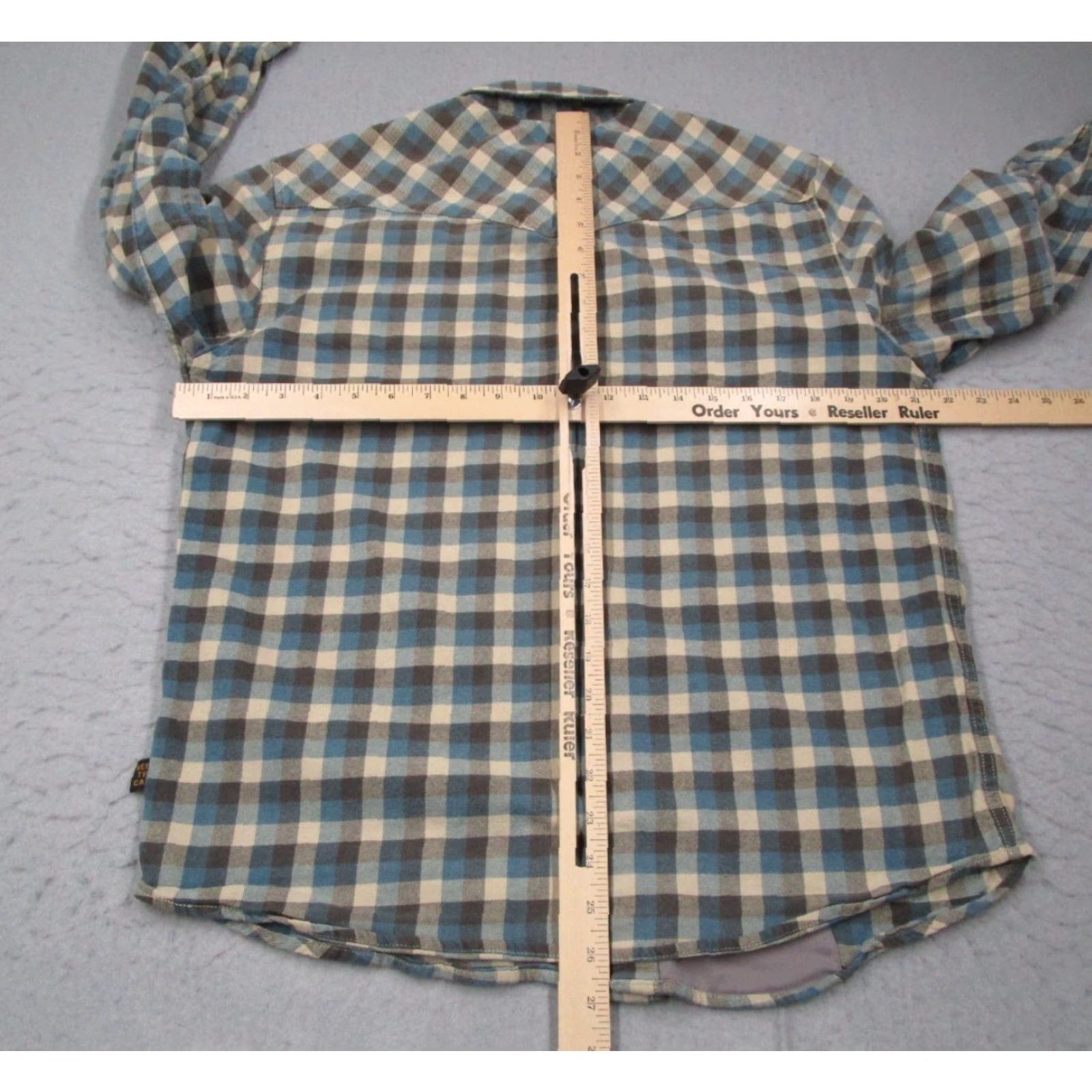 Howler Brothers Howler Brothers Shirt Mens Medium Blue Check Snap Front Workwear Hike Yoke Rancher Size US M / EU 48-50 / 2 - 7 Thumbnail