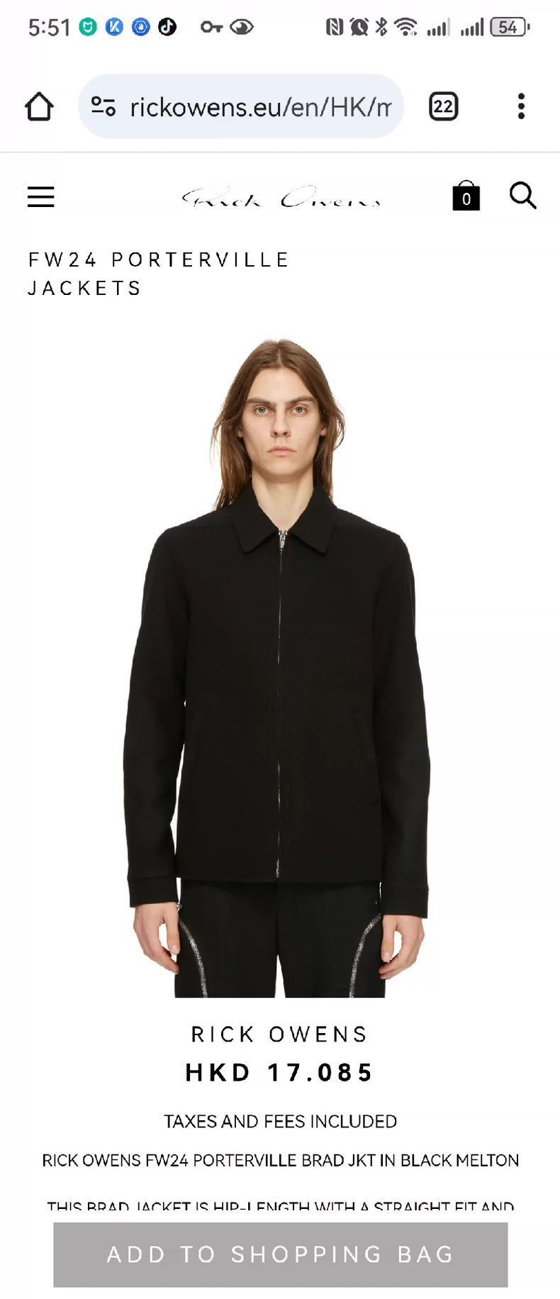 Rick Owens Rick Owens Wool jacket-2506 Size US L / EU 52-54 / 3 - 7 Thumbnail