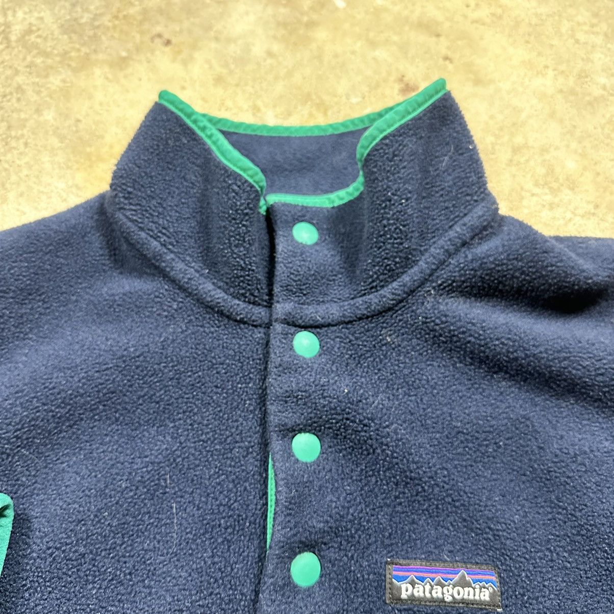 Patagonia Navy Blue and Green Patagonia Synchilla Pullover Fleece Size S / US 4 / IT 40 - 4 Thumbnail