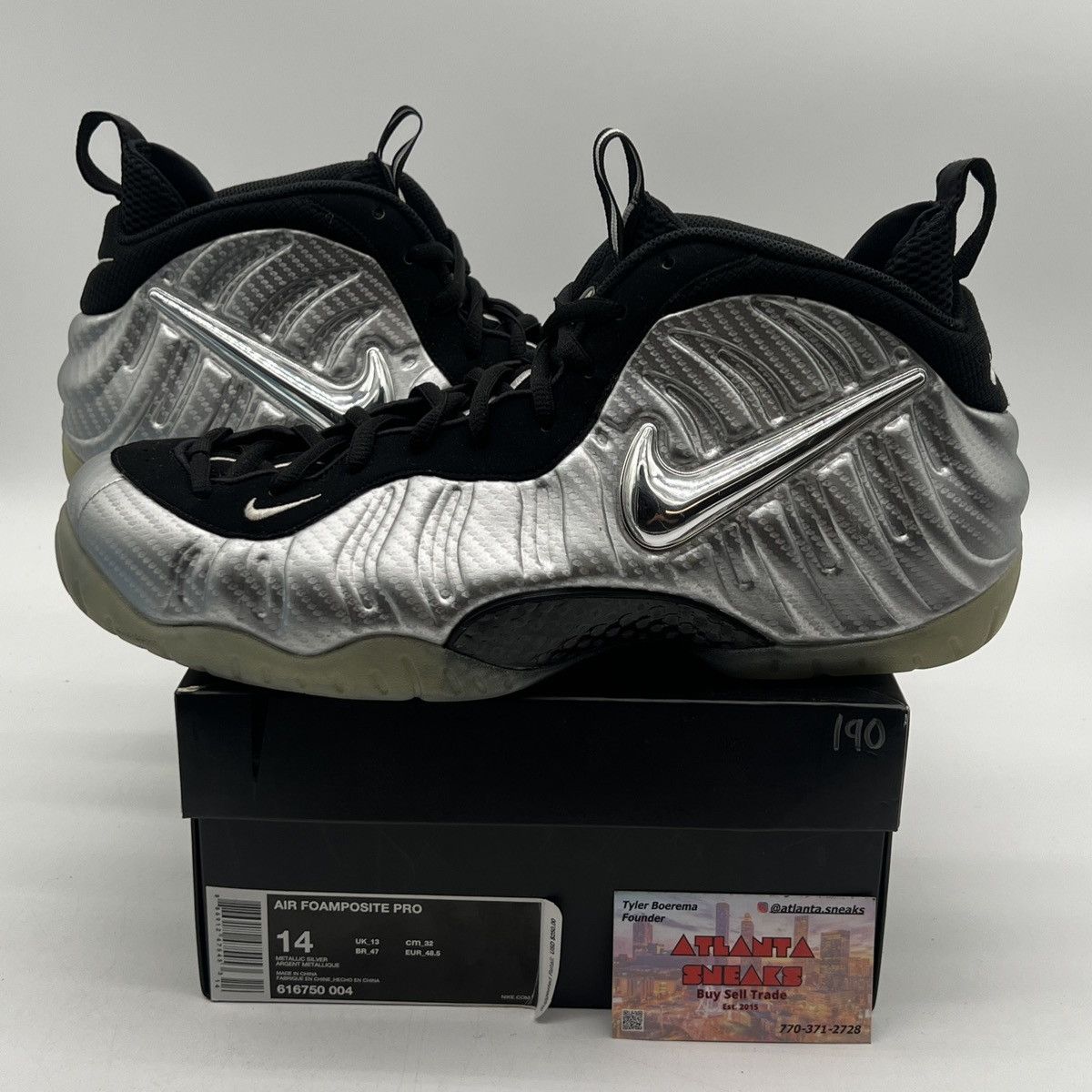 Nike Air Foamposite pro silver surfer Size US 14 / EU 47 - 1 Thumbnail
