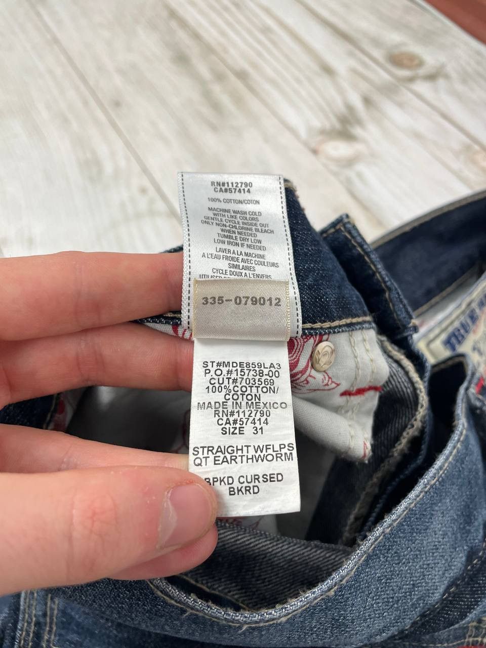 True Religion Vintage True Religion Baggy Straight Denim Jeans Japan Y2K Size US 31 - 13 Thumbnail