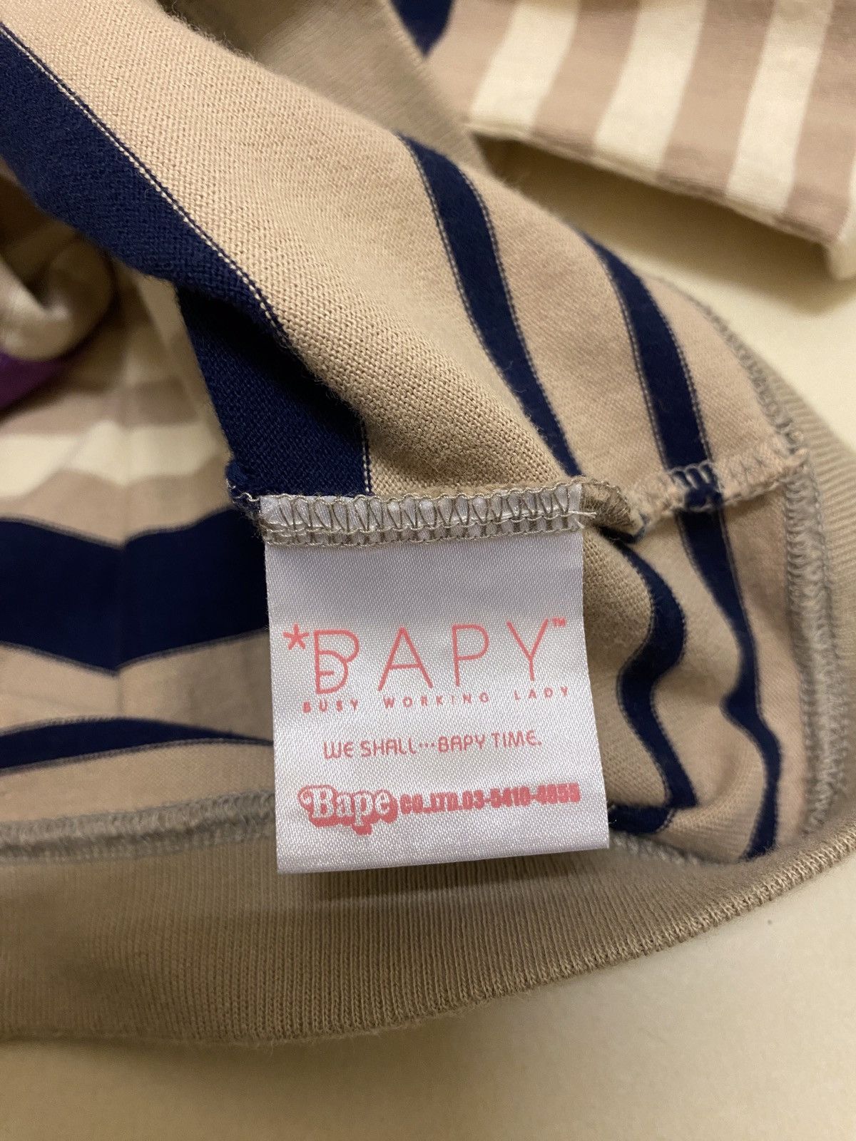 Bape Bapy By Bape Stripe Long Sleeve shirt Size S / US 4 / IT 40 - 8 Thumbnail