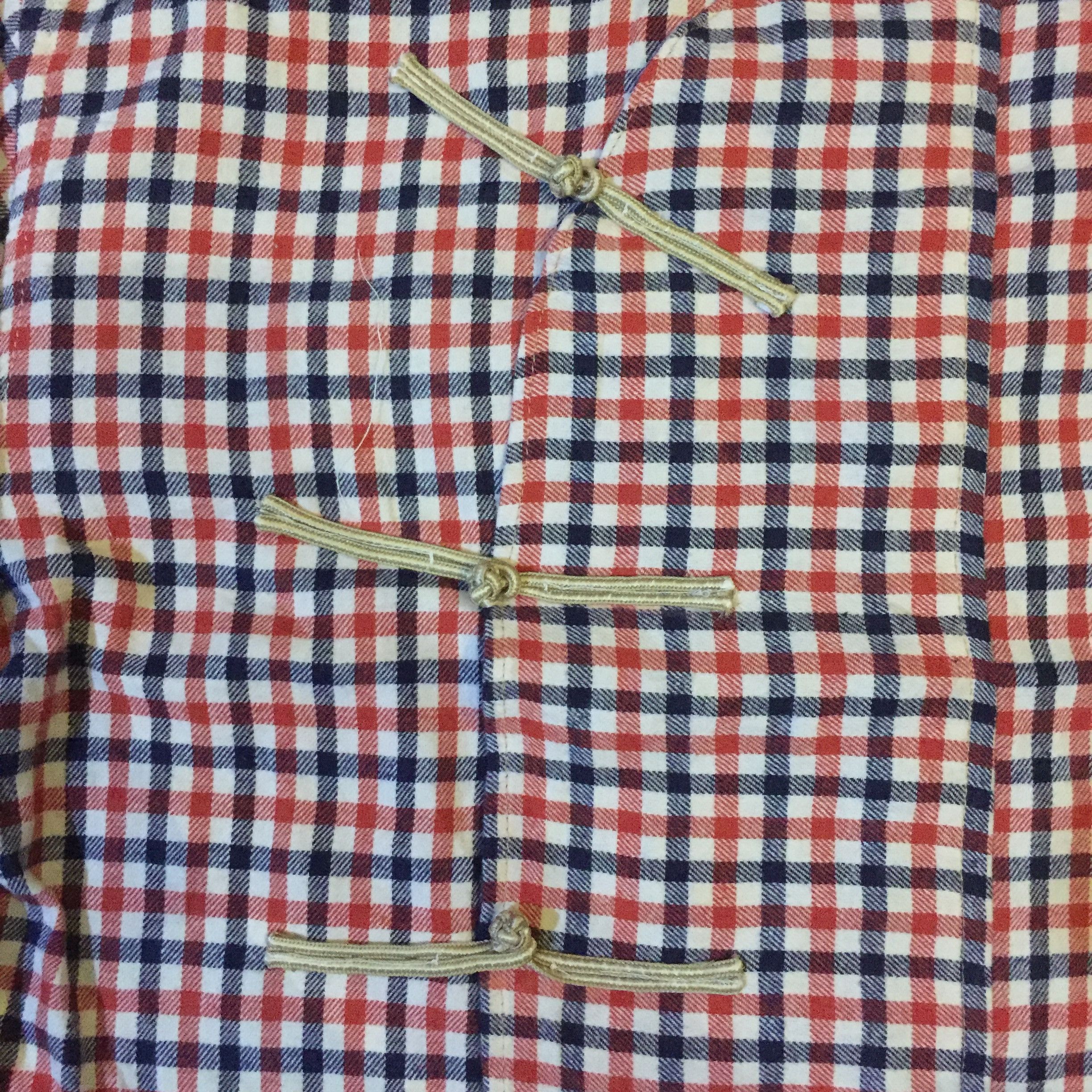 Handmade Ivanhoe Chinese Cheongsam Boxy Shirt Flannel Reworked Size M / US 6-8 / IT 42-44 - 2 Thumbnail