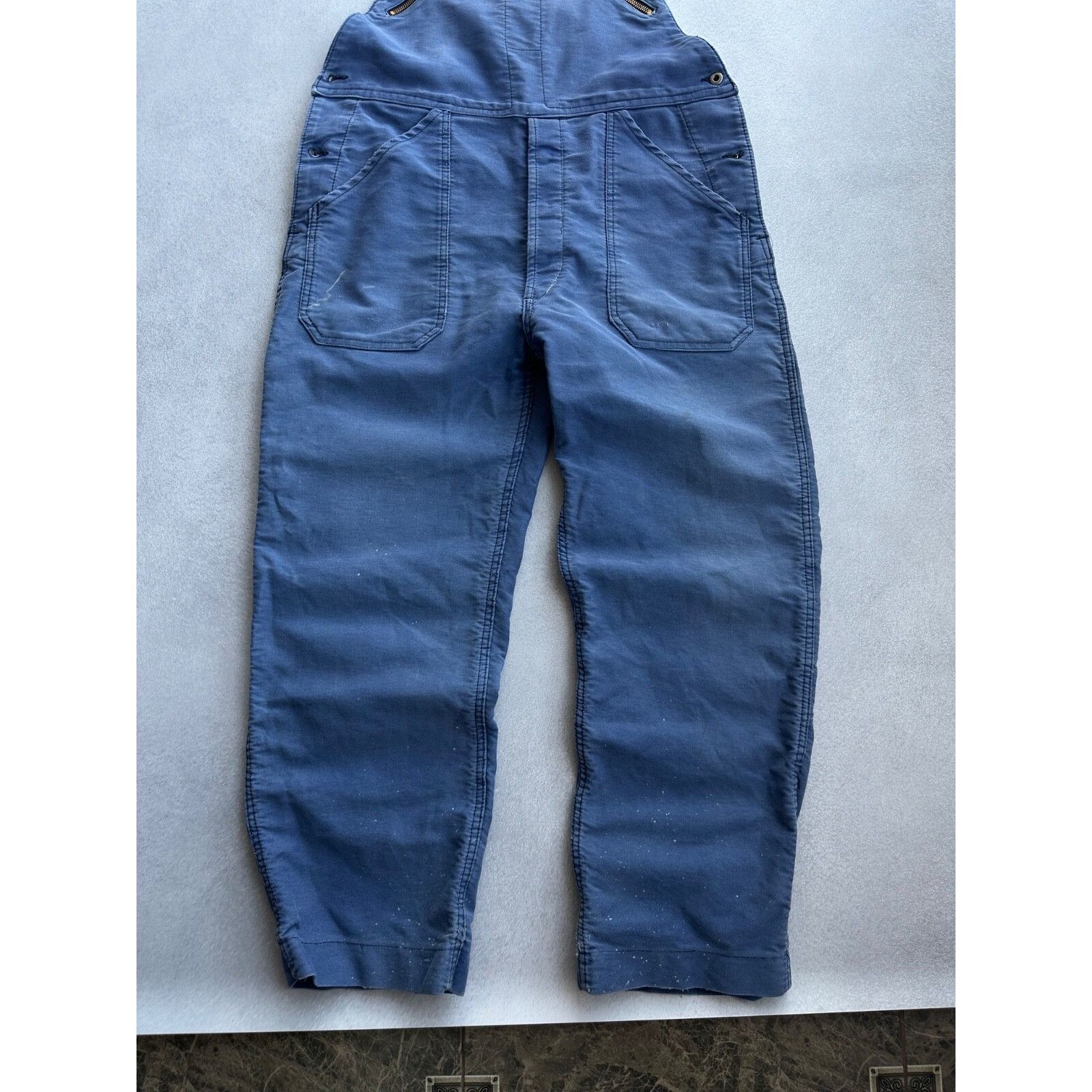 Vintage VTG Adolph Lafont French Workwear Overall Suit 60-70s Size 52L - 6 Thumbnail