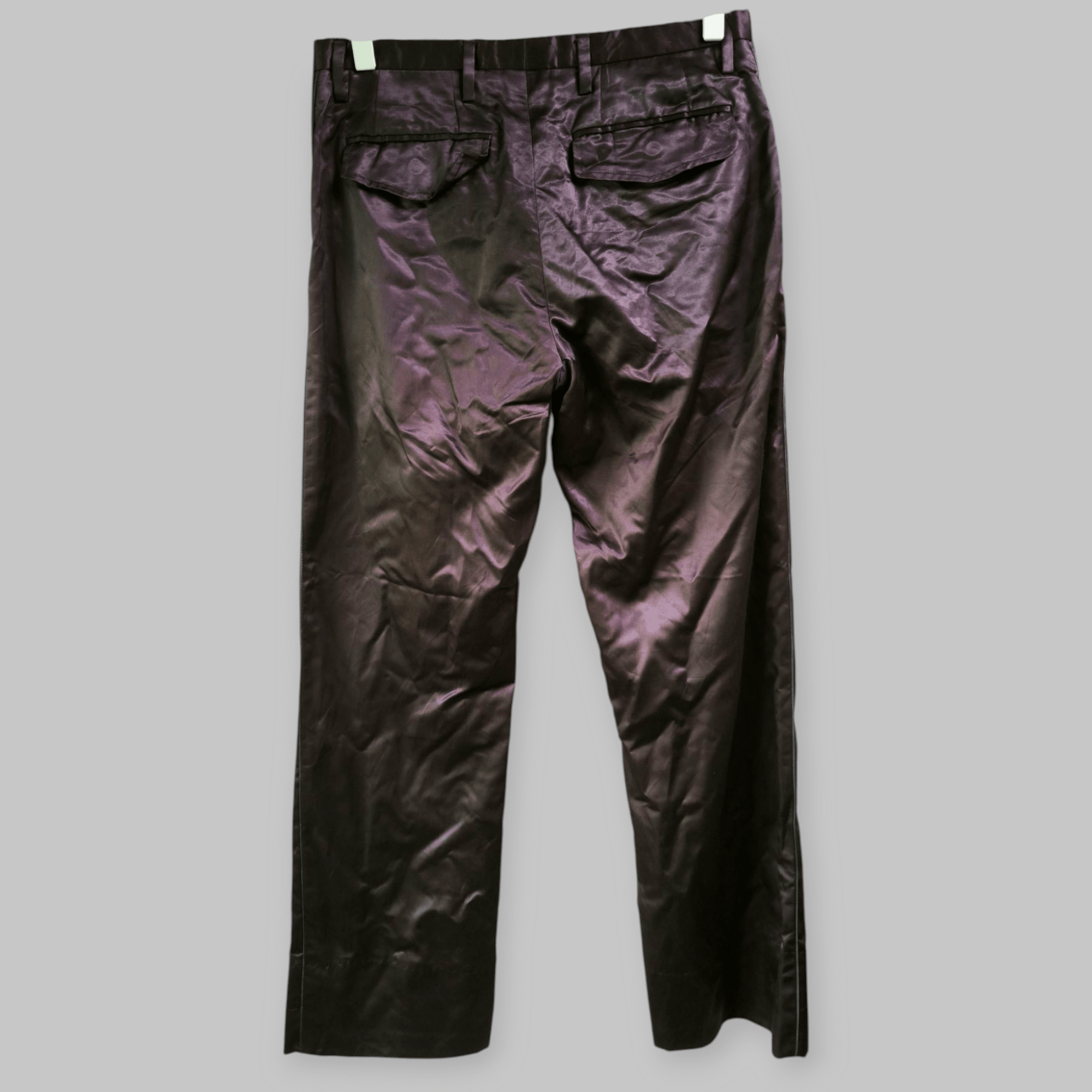 Designer × Marc Jacobs Rayon Shinning Wax Purple Ankle Pants Size 30" / US 8 / IT 44 - 10 Thumbnail