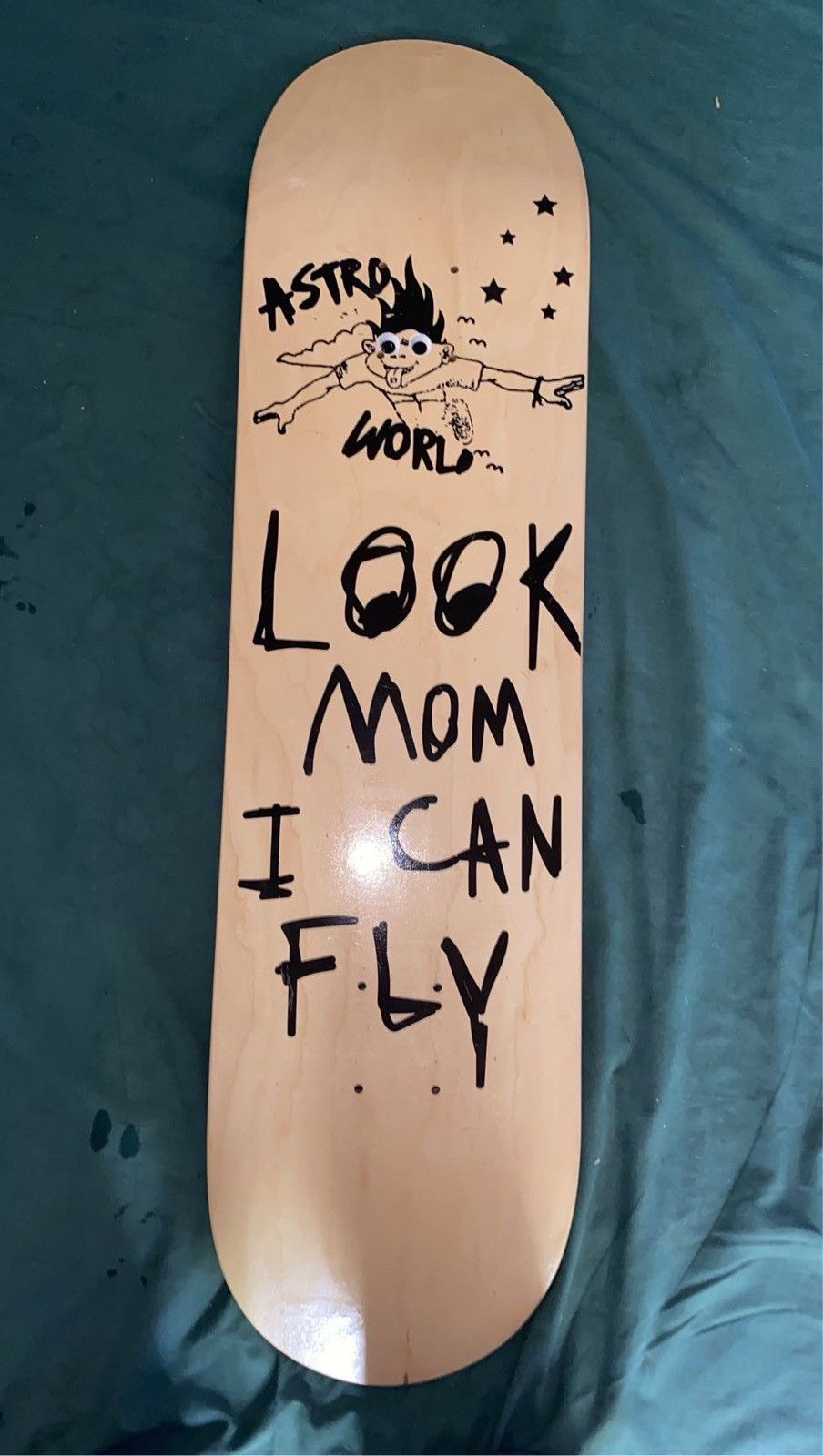 Travis Scott Travis Scott astroworld look mom I can fly skateboard deck Size ONE SIZE - 2 Thumbnail