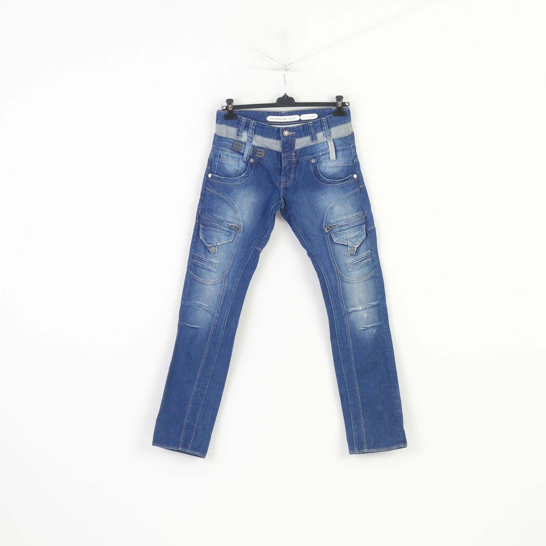 Other 882 POLICE Men 30 Jeans Trousers Picolino Blue Denim 4032 Size US 30 / EU 46 - 2 Thumbnail