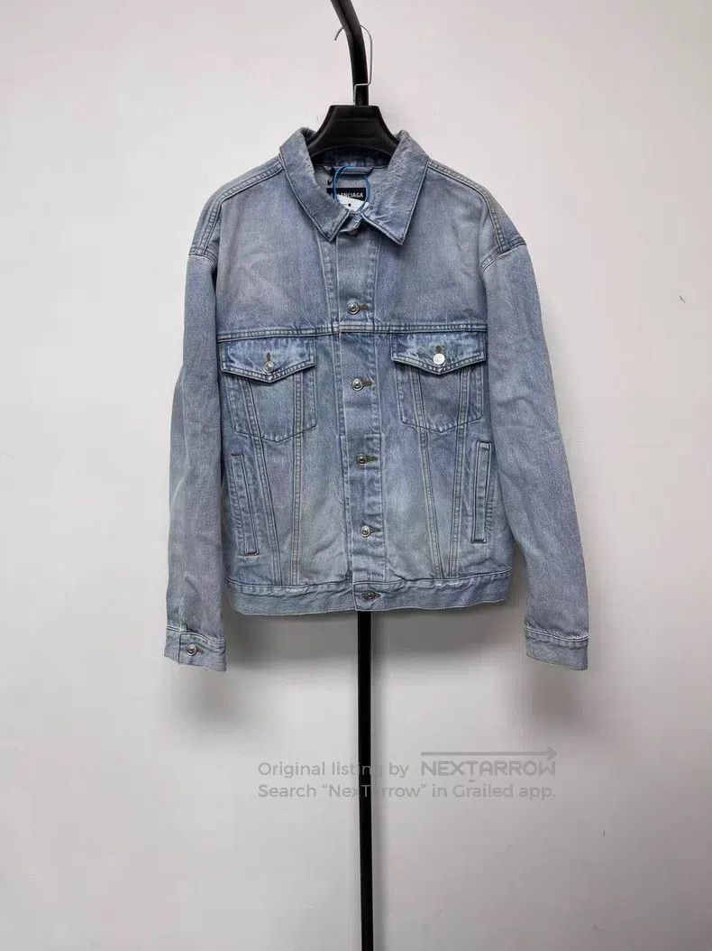 Balenciaga Balenciaga Back Logo Denim Jacket Size US M / EU 48-50 / 2 - 2 Thumbnail