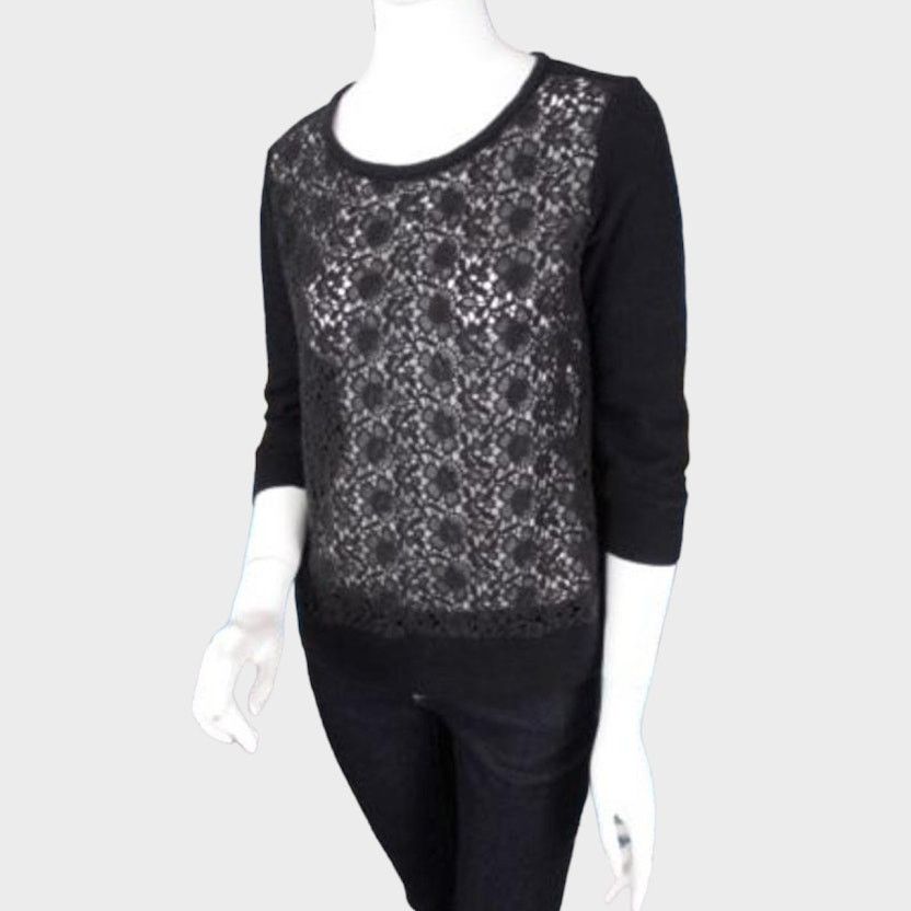 Target Basics Mossimo Supply Co | Women's Lace Front Sweater | Large Size L / US 10 / IT 46 - 5 Thumbnail