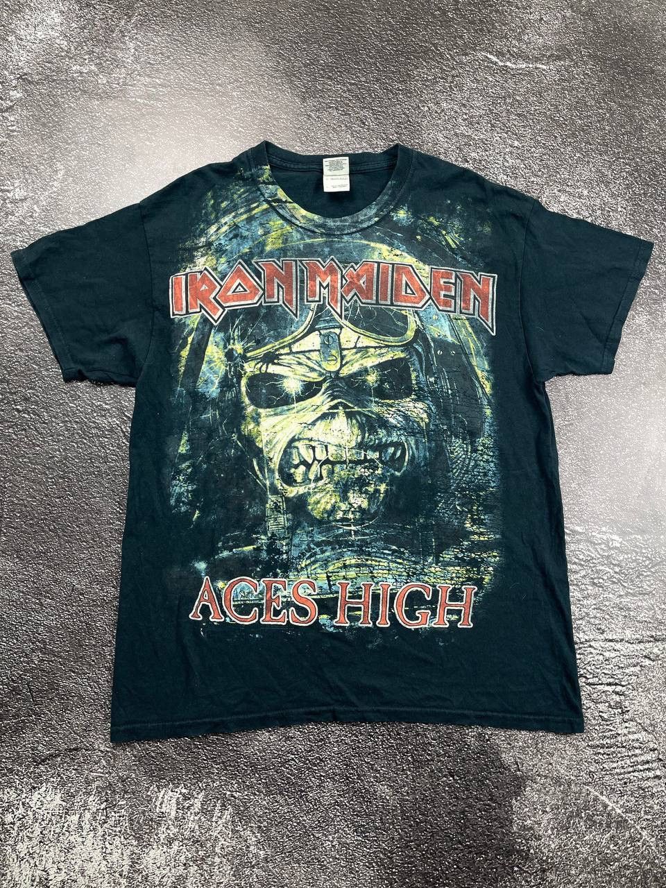 Band Tees Vintage Iron Maiden Aces High Full Print T-shirts Rock Band Size US L / EU 52-54 / 3 - 1 Thumbnail