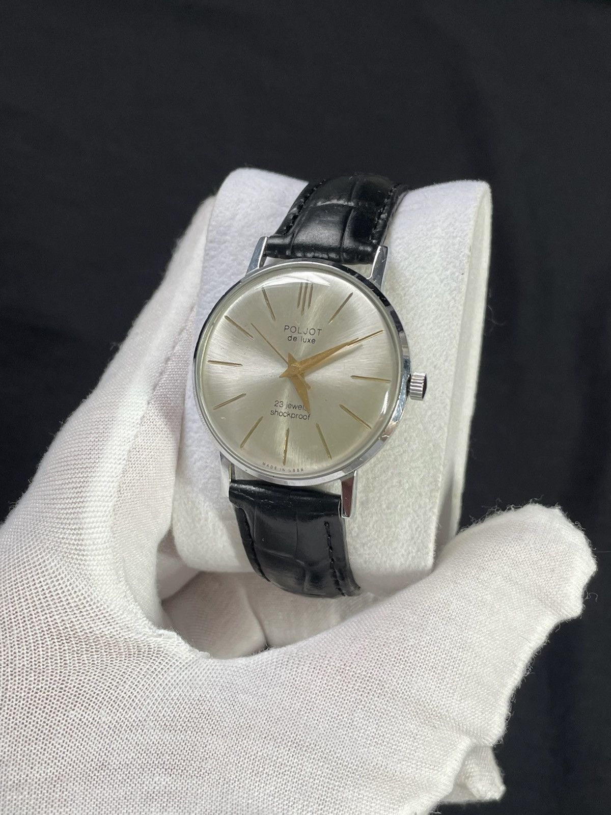 Vintage Vintage Watch Poljot De Luxe Mechanical Authentic 1980s Size ONE SIZE - 2 Thumbnail
