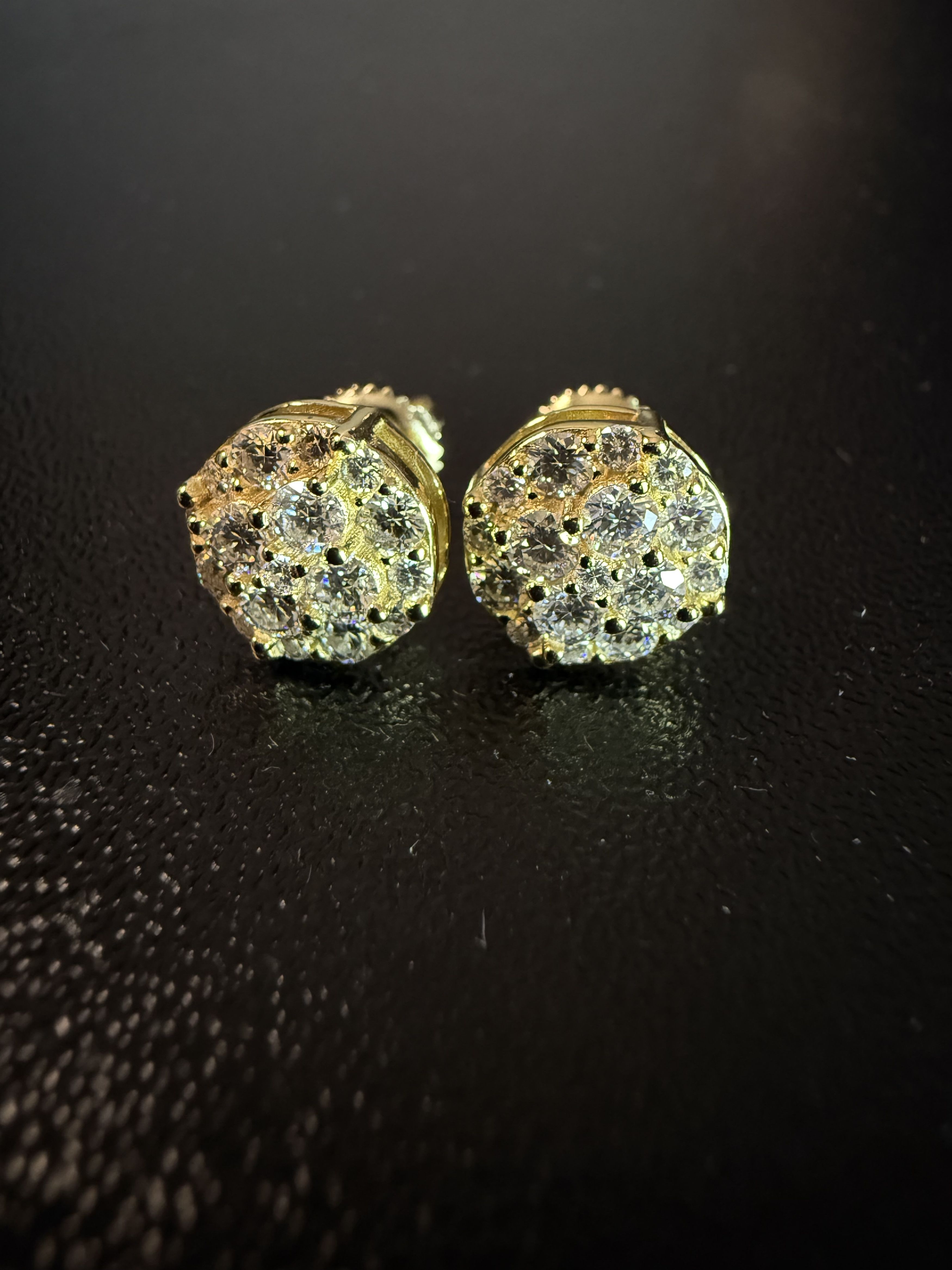 Other Gold Plated Half Snowball's Moissanite gold plated Earrings Size ONE SIZE - 7 Thumbnail