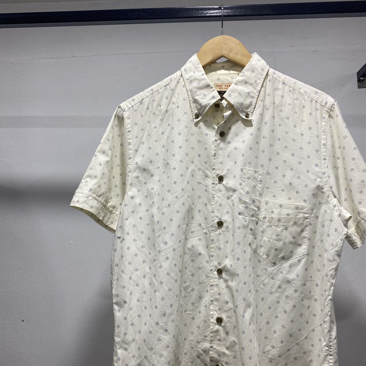 Japanese Brand × Vintage Sabi Sabi Deluxe Utility Pocket Polkadot Shirt Ss Size US M / EU 48-50 / 2 - 3 Thumbnail