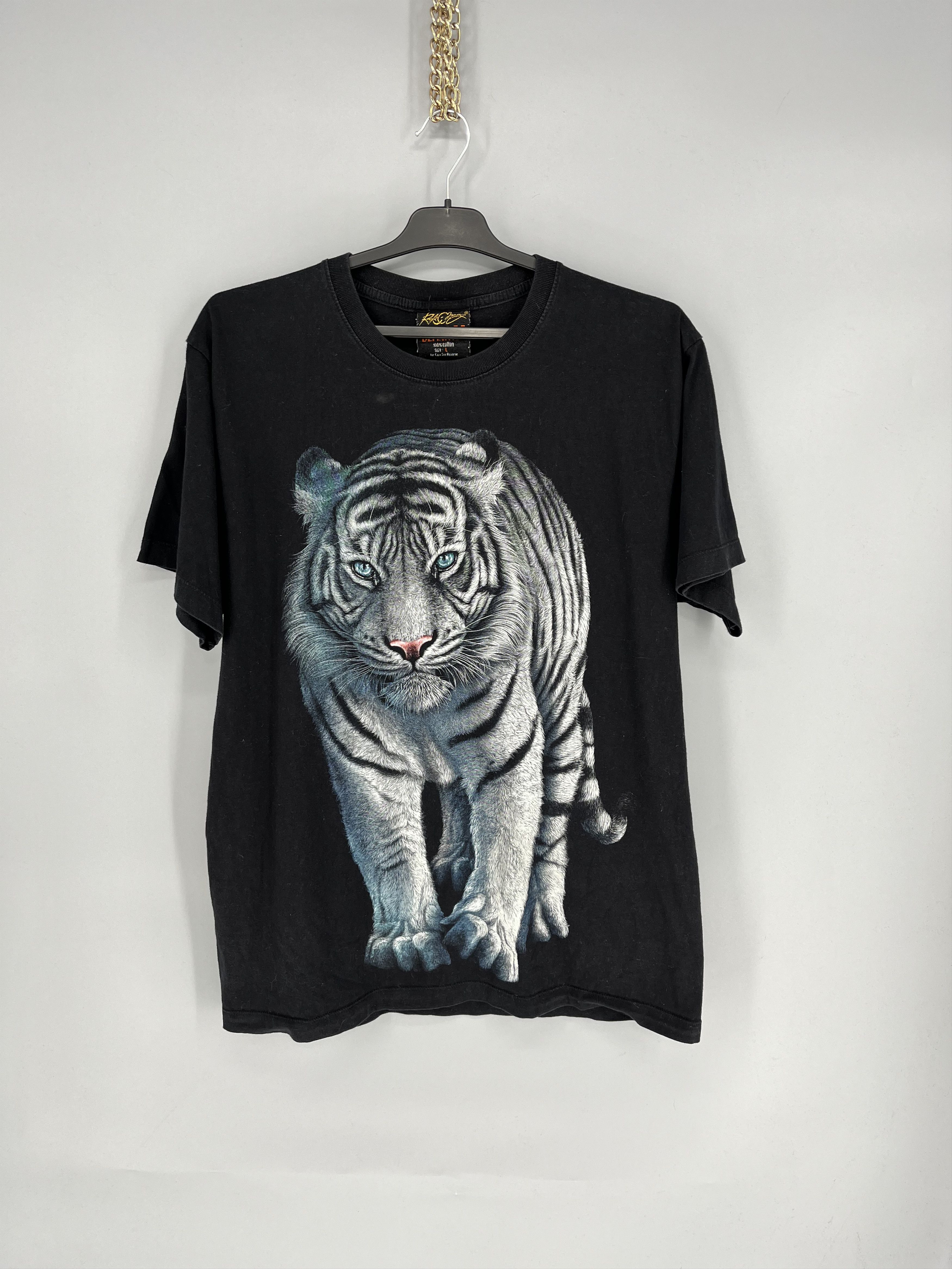 Vintage Vintage Y2K 90s Northern TigerFace Boxy Graphic Tee Size US L / EU 52-54 / 3 - 1 Thumbnail