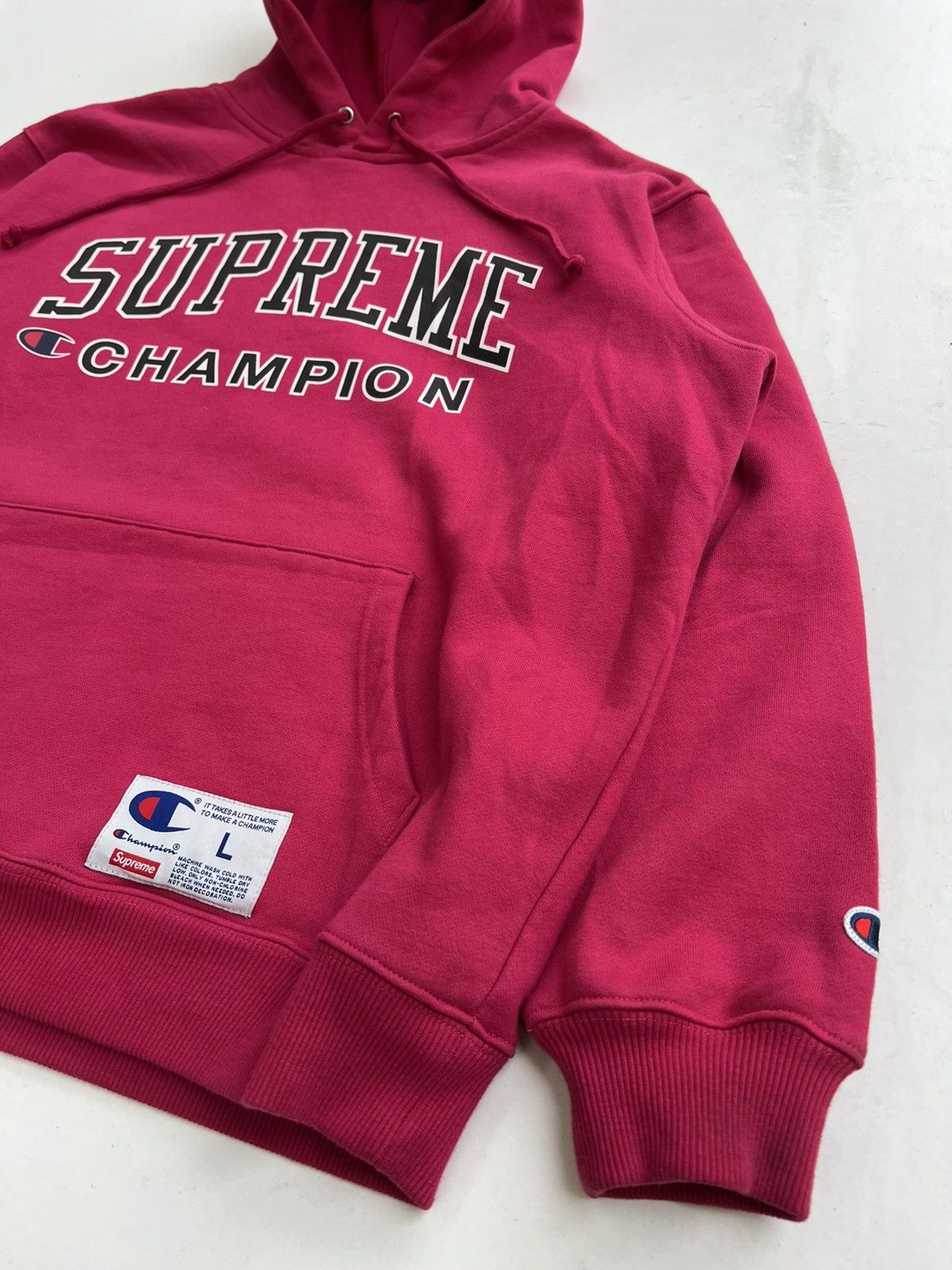 Champion × Supreme Supreme x Champion Label Hooded Sweatshirt Size US L / EU 52-54 / 3 - 5 Thumbnail