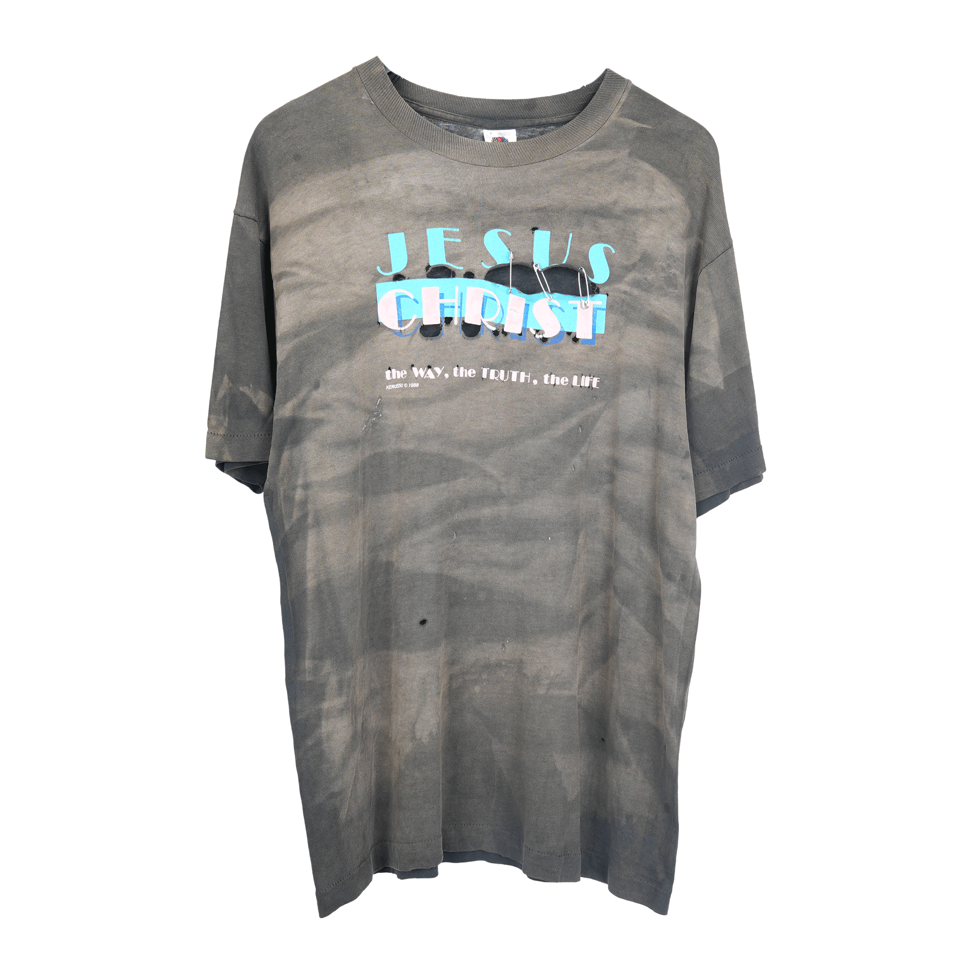 Vintage MIAMI JESUS CHRIST THRASHED TEE Size US L / EU 52-54 / 3 - 1 Thumbnail