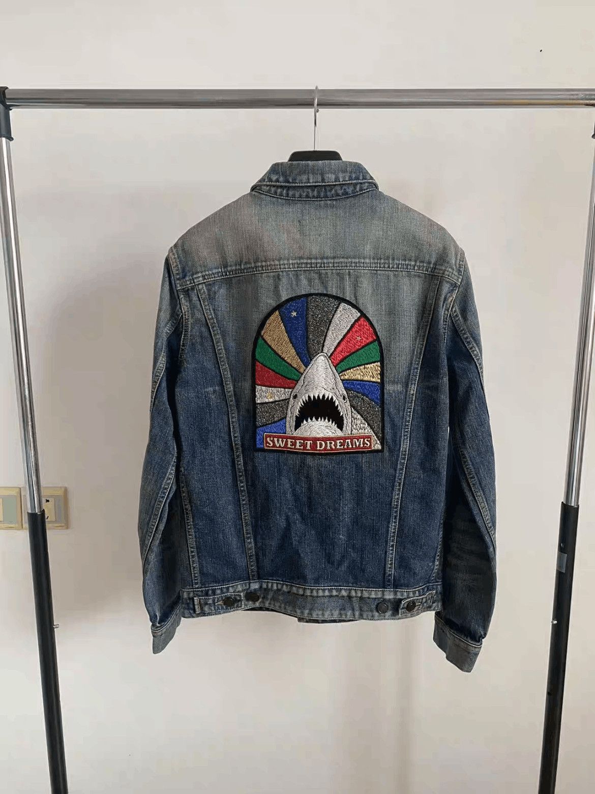 Saint Laurent Paris 16AW Shark Patch Denim Jacket