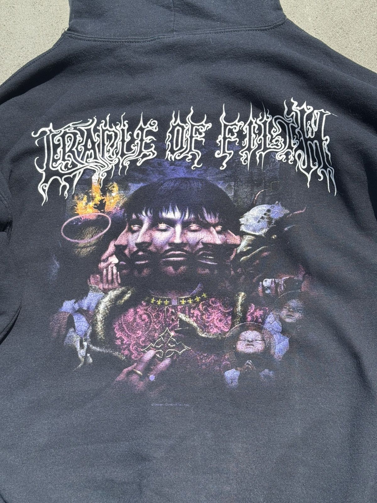 Band Tees Vintage Zip CRADLE OF FILTH GODSPEED THUNDER Metal Hoodie Size US M / EU 48-50 / 2 - 5 Thumbnail