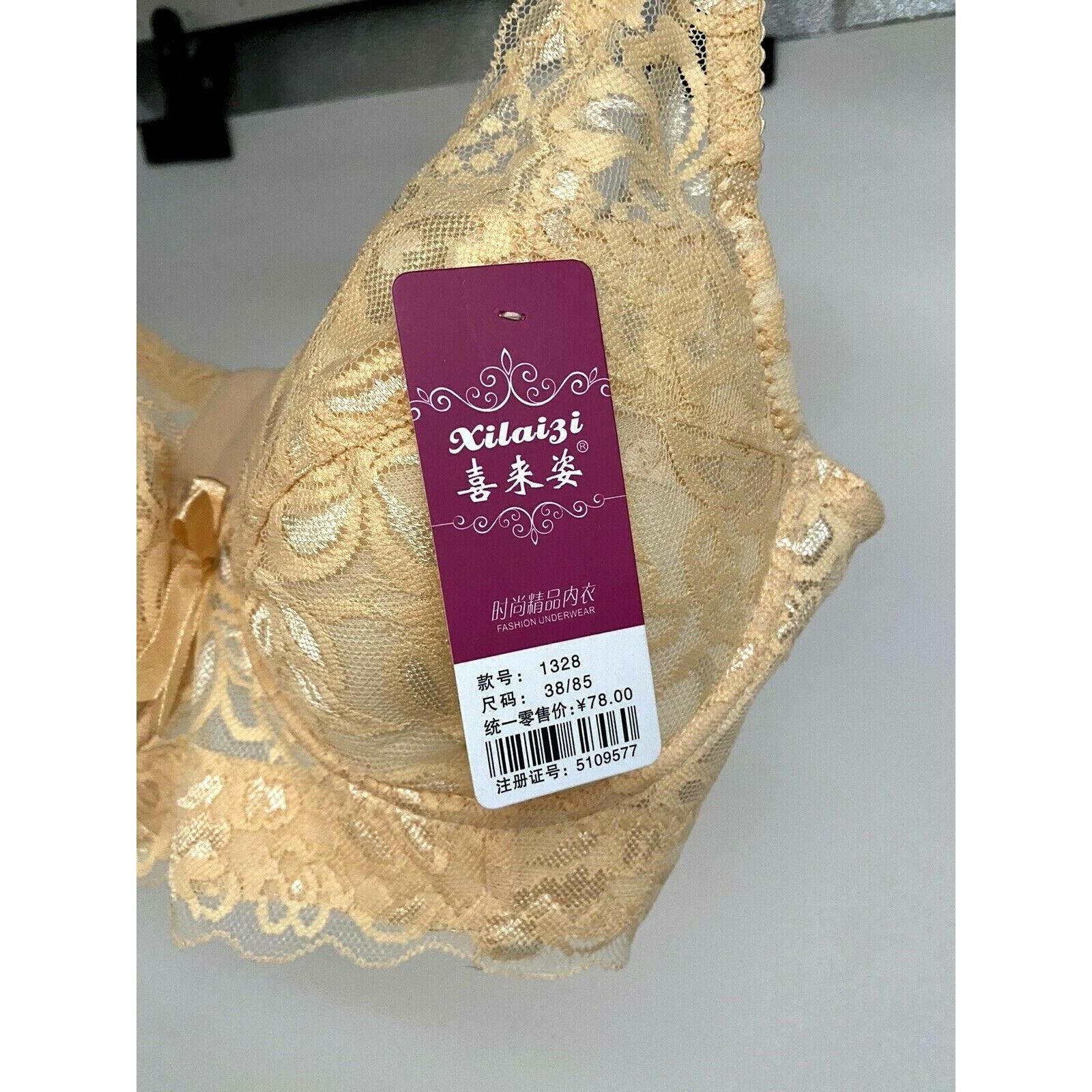 Other Womens Floral Lace Underwire Padded Peach Bra 38C New Size ONE SIZE - 8 Thumbnail
