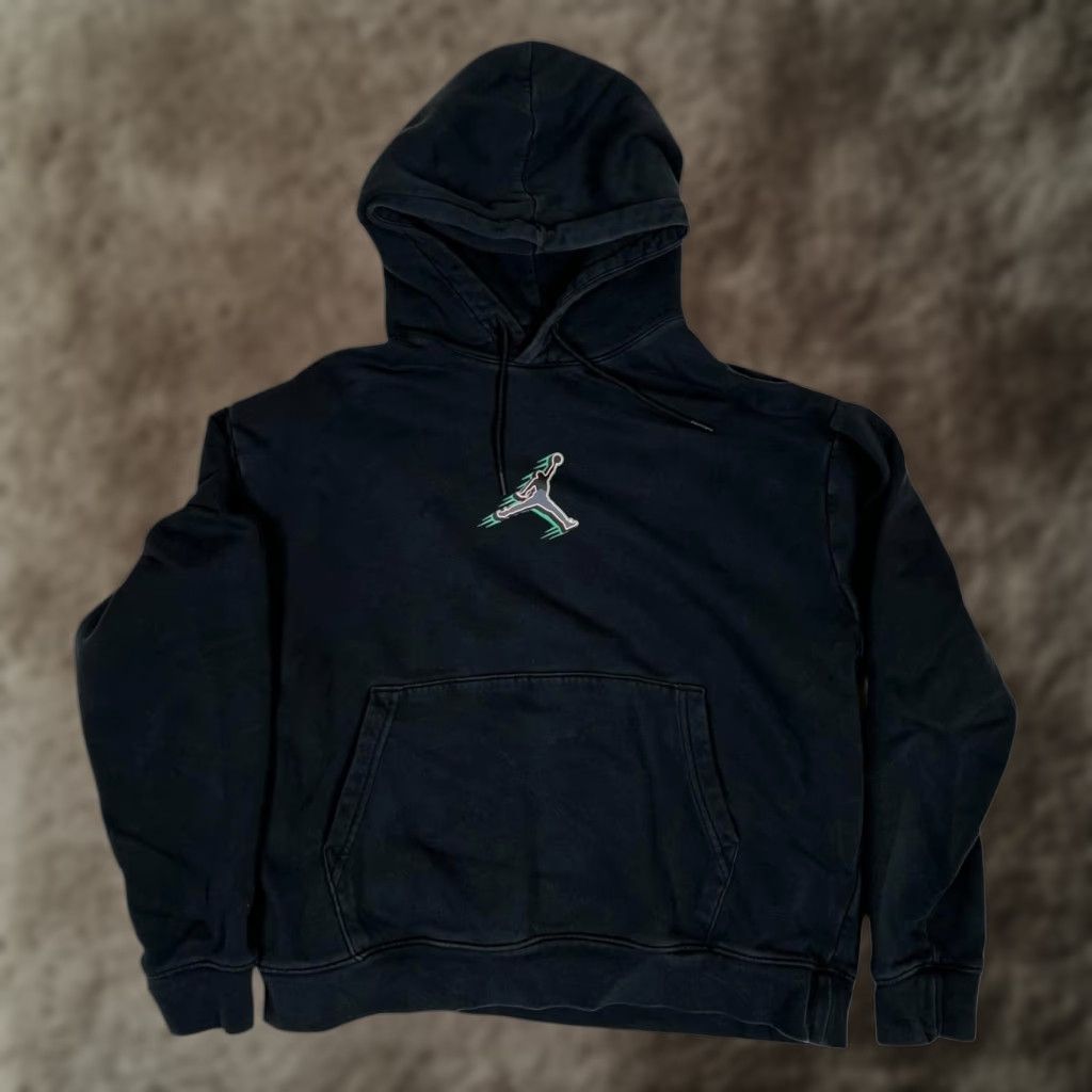 Jordan Brand Jordan Hoodie Mens XL Black Panther Graphic Jumpman Pullover Sweatshirt Cat Panther Logo Pockets Hooded Fleece All Seasons Sports Size US XL / EU 56 / 4 - 1 Thumbnail