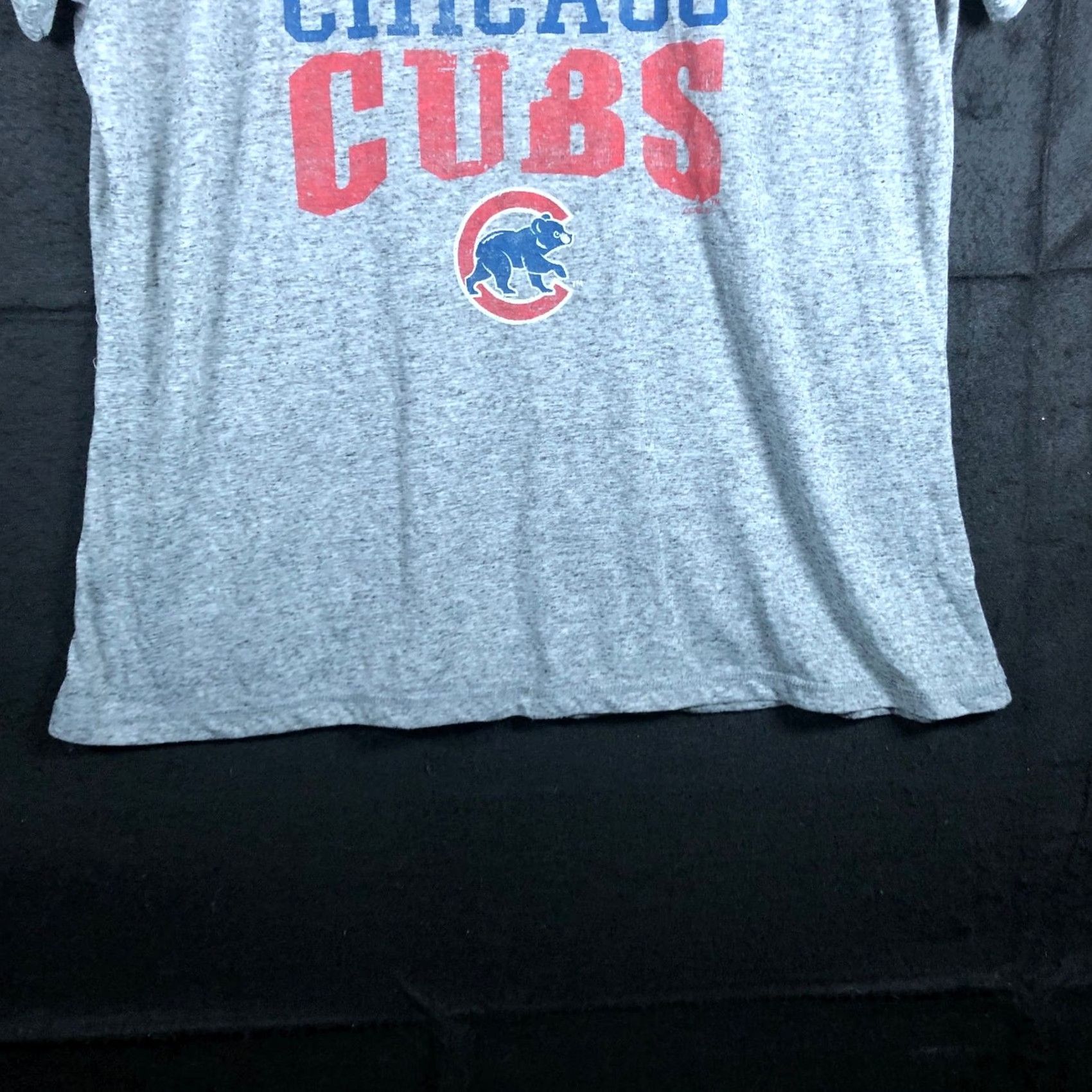 Vintage Genuine Merchandise Womens Shirt Gray V Neck Chicago Cubs Linen Blend 1X Size XL / US 12-14 / IT 48-50 - 3 Thumbnail