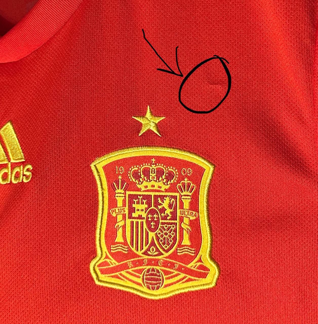 Adidas Spain Home Adidas 2017 Soccer Football shirt Jersey CX5355 Size US S / EU 44-46 / 1 - 2 Thumbnail